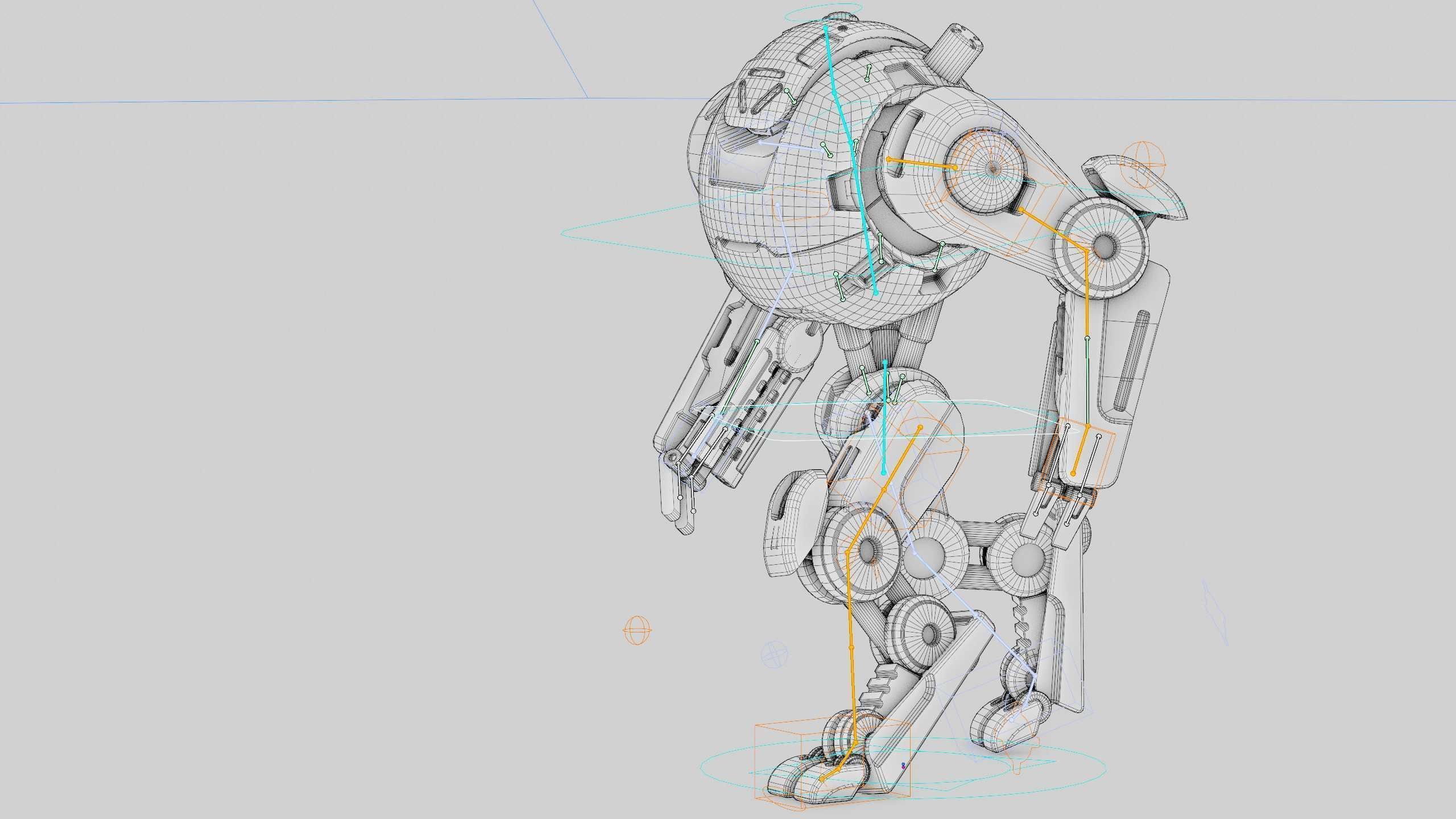 COMBAT DROID OZ-200 Rigged for Unreal Engine - Unity - MIXAMO 3D model_42