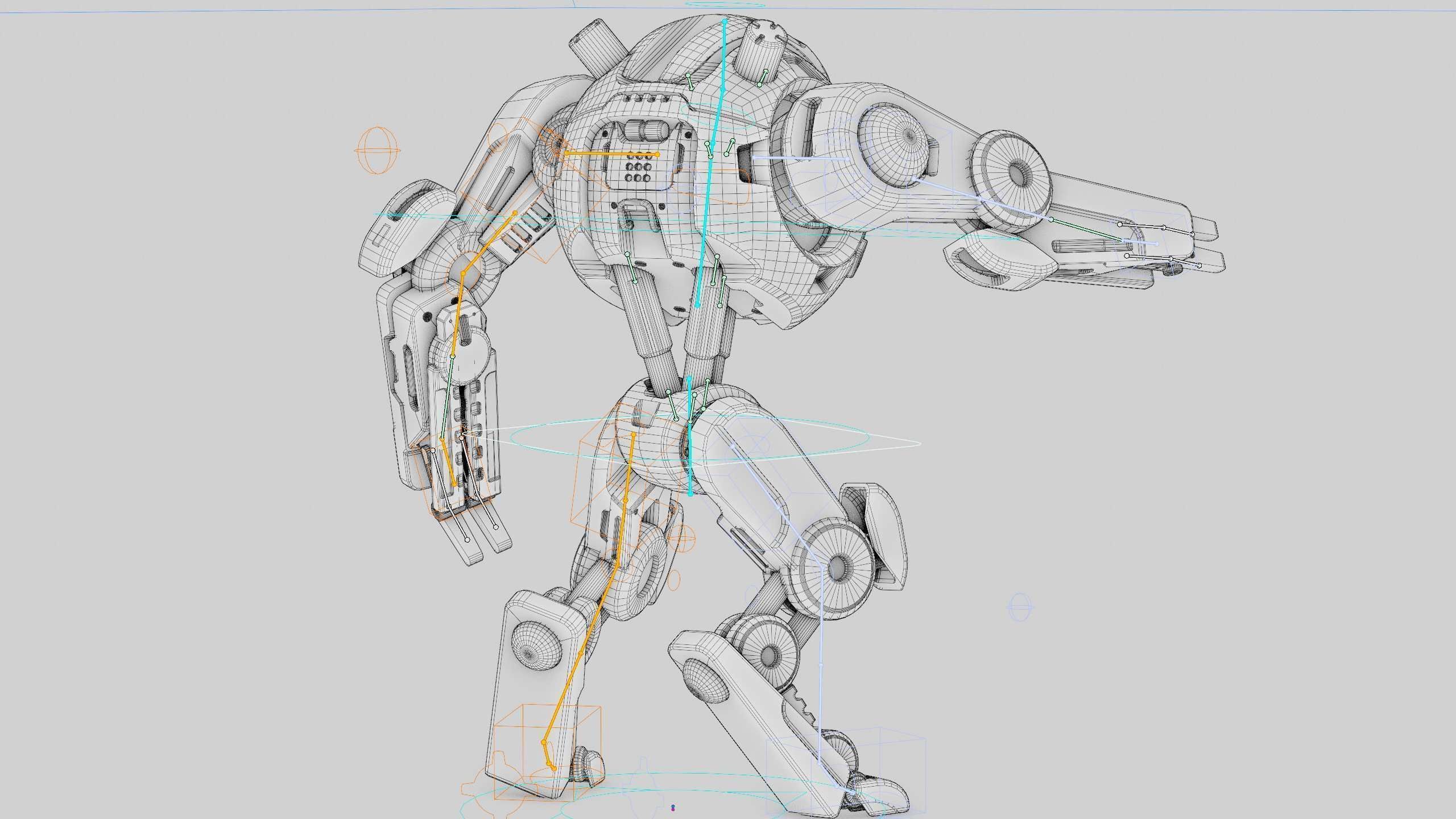 COMBAT DROID OZ-200 Rigged for Unreal Engine - Unity - MIXAMO 3D model_41