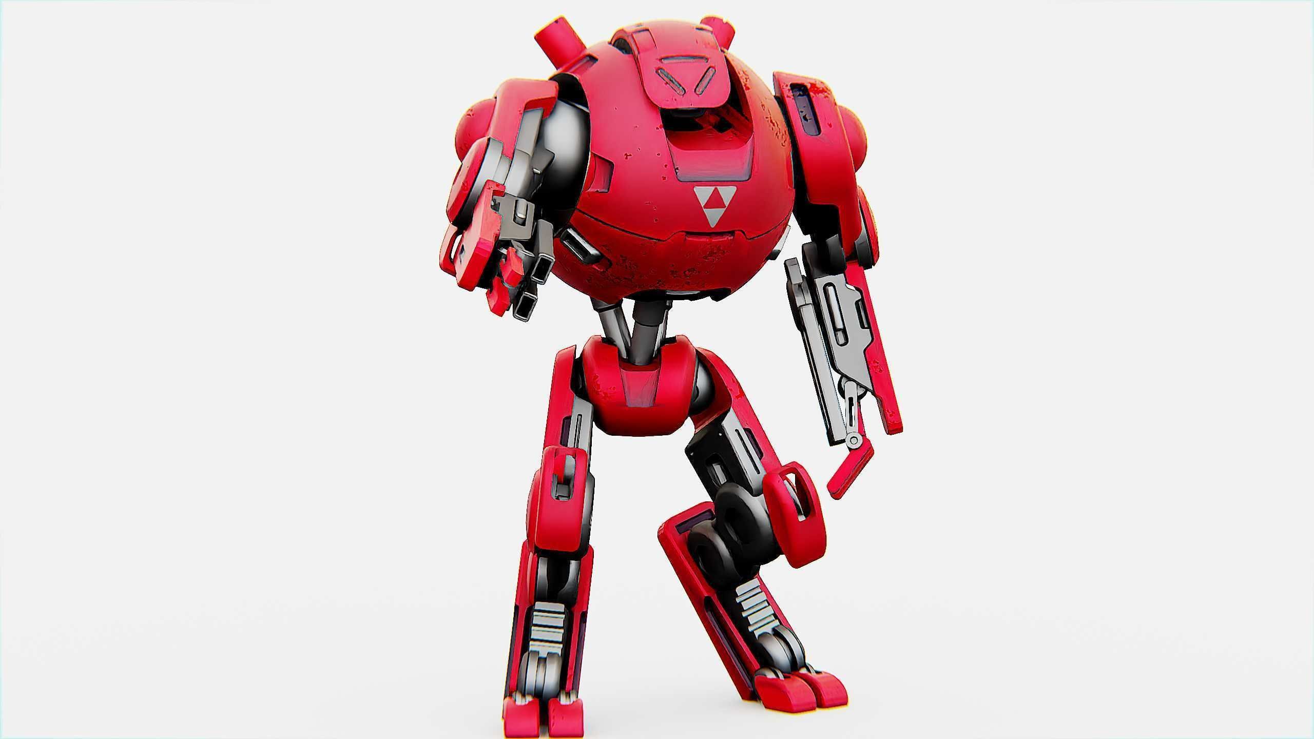 COMBAT DROID OZ-200 Rigged for Unreal Engine - Unity - MIXAMO 3D model_17