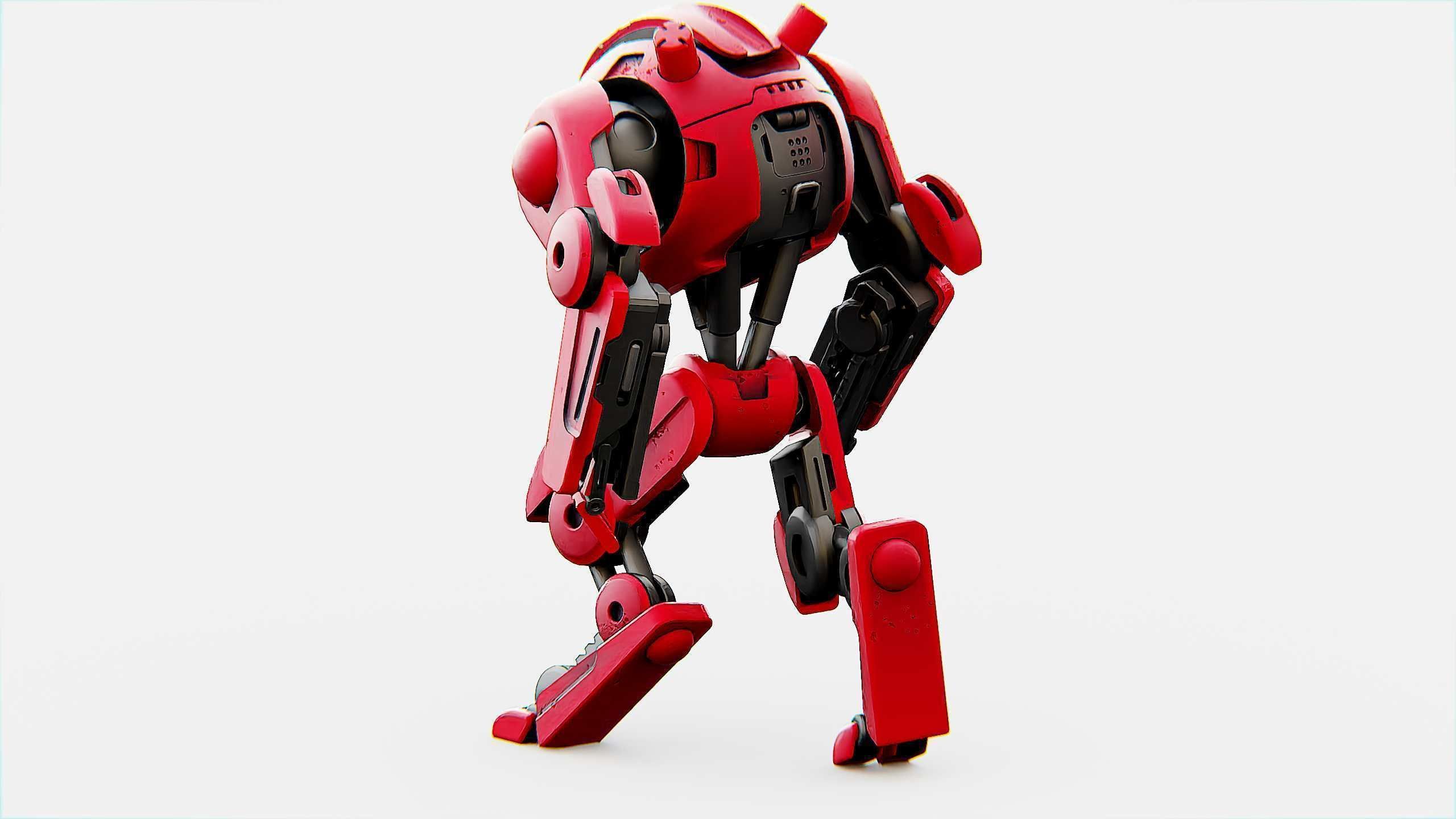 COMBAT DROID OZ-200 Rigged for Unreal Engine - Unity - MIXAMO 3D model_28