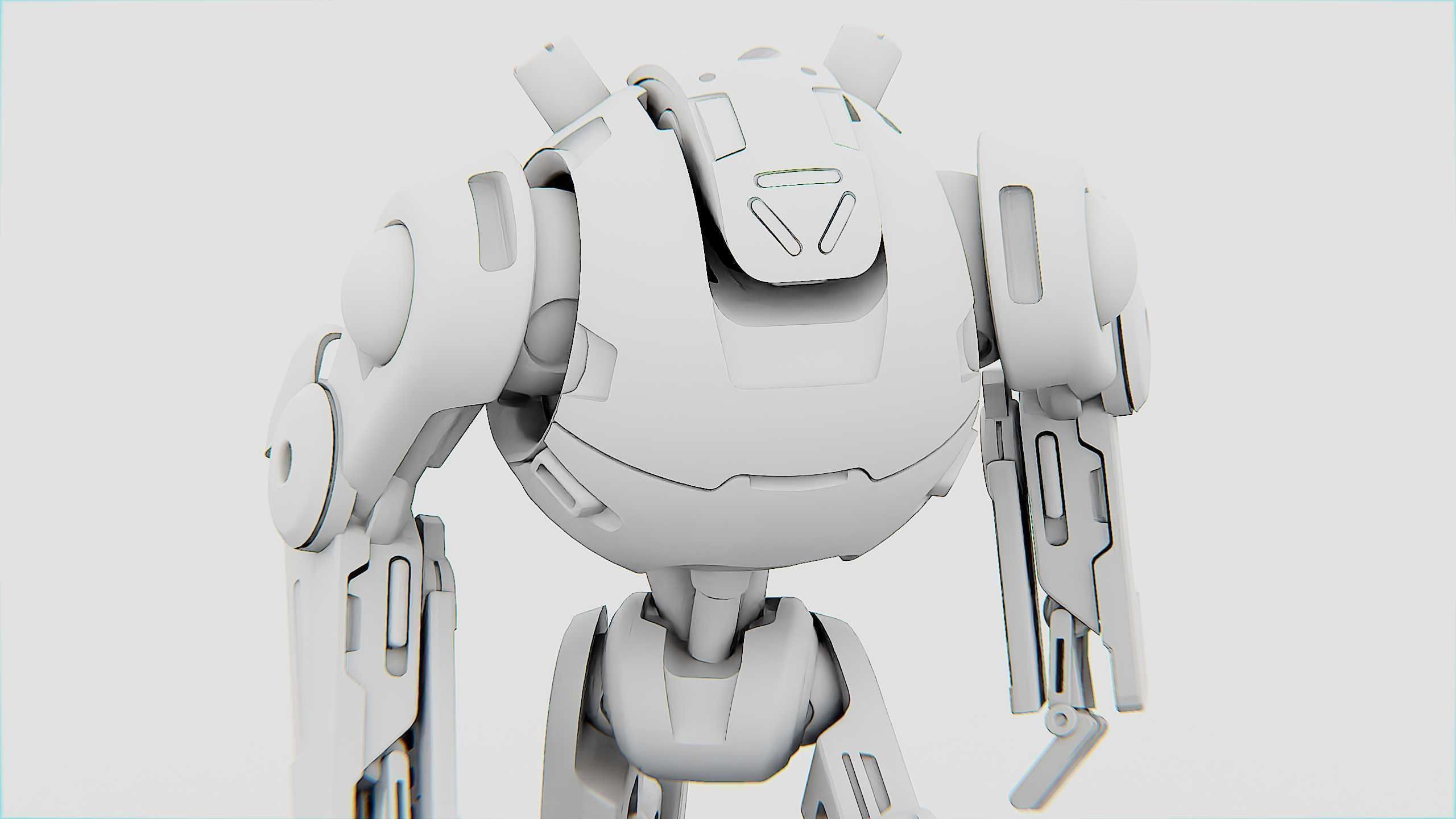 COMBAT DROID OZ-200 Rigged for Unreal Engine - Unity - MIXAMO 3D model_34