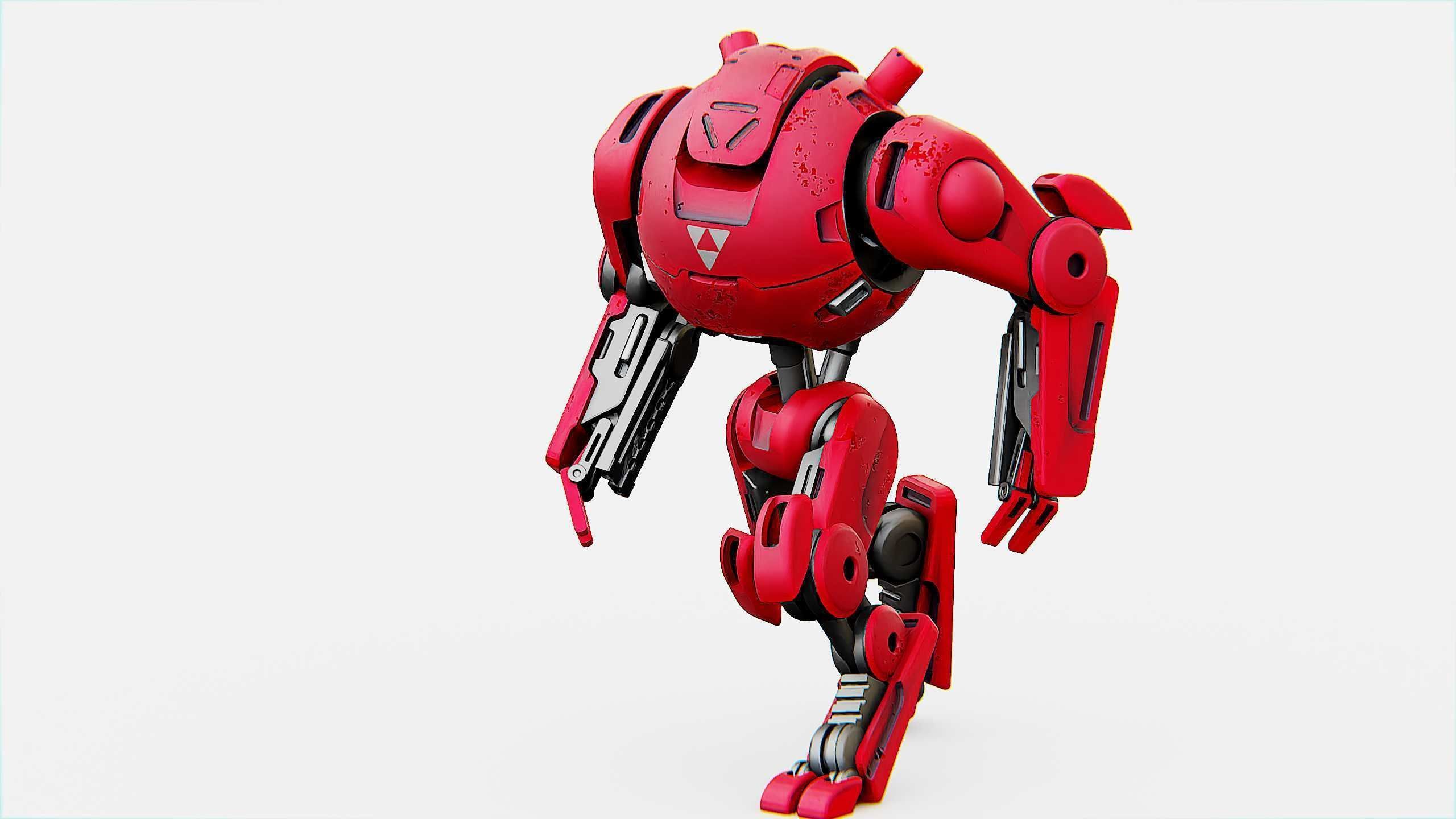 COMBAT DROID OZ-200 Rigged for Unreal Engine - Unity - MIXAMO 3D model_31