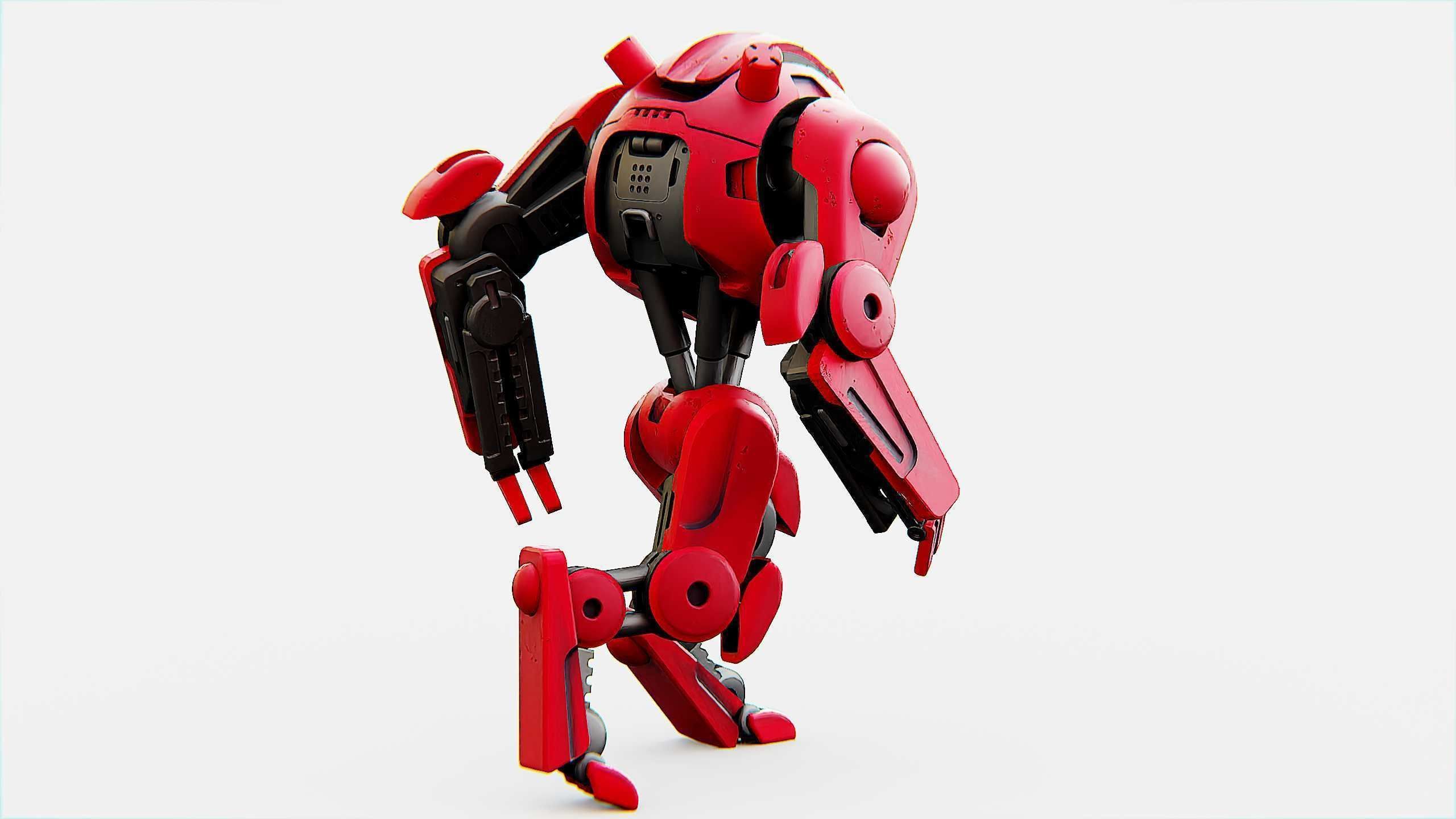 COMBAT DROID OZ-200 Rigged for Unreal Engine - Unity - MIXAMO 3D model_29