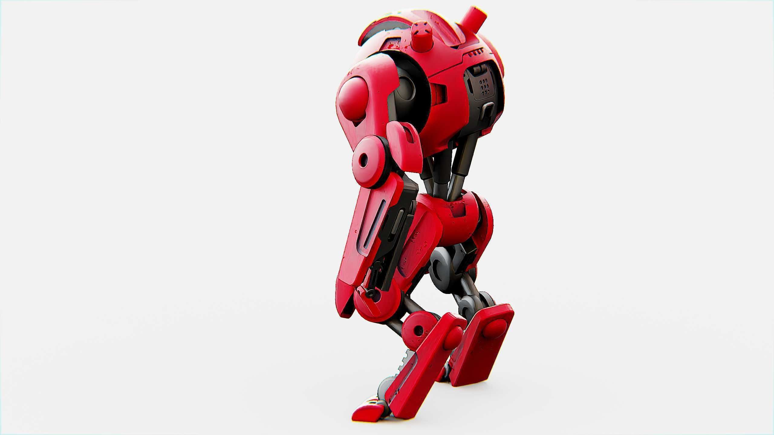 COMBAT DROID OZ-200 Rigged for Unreal Engine - Unity - MIXAMO 3D model_9