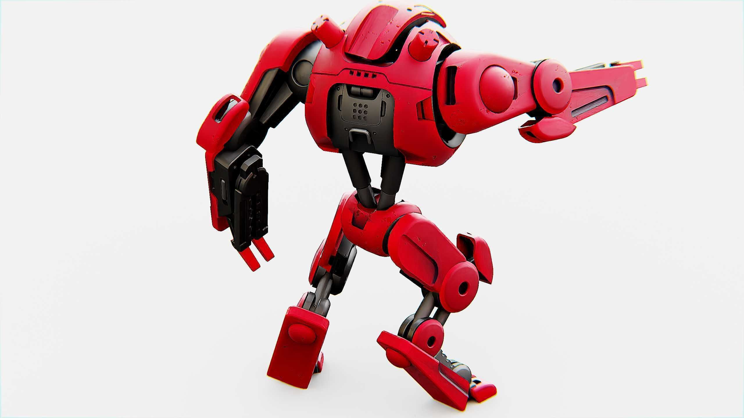 COMBAT DROID OZ-200 Rigged for Unreal Engine - Unity - MIXAMO 3D model_23