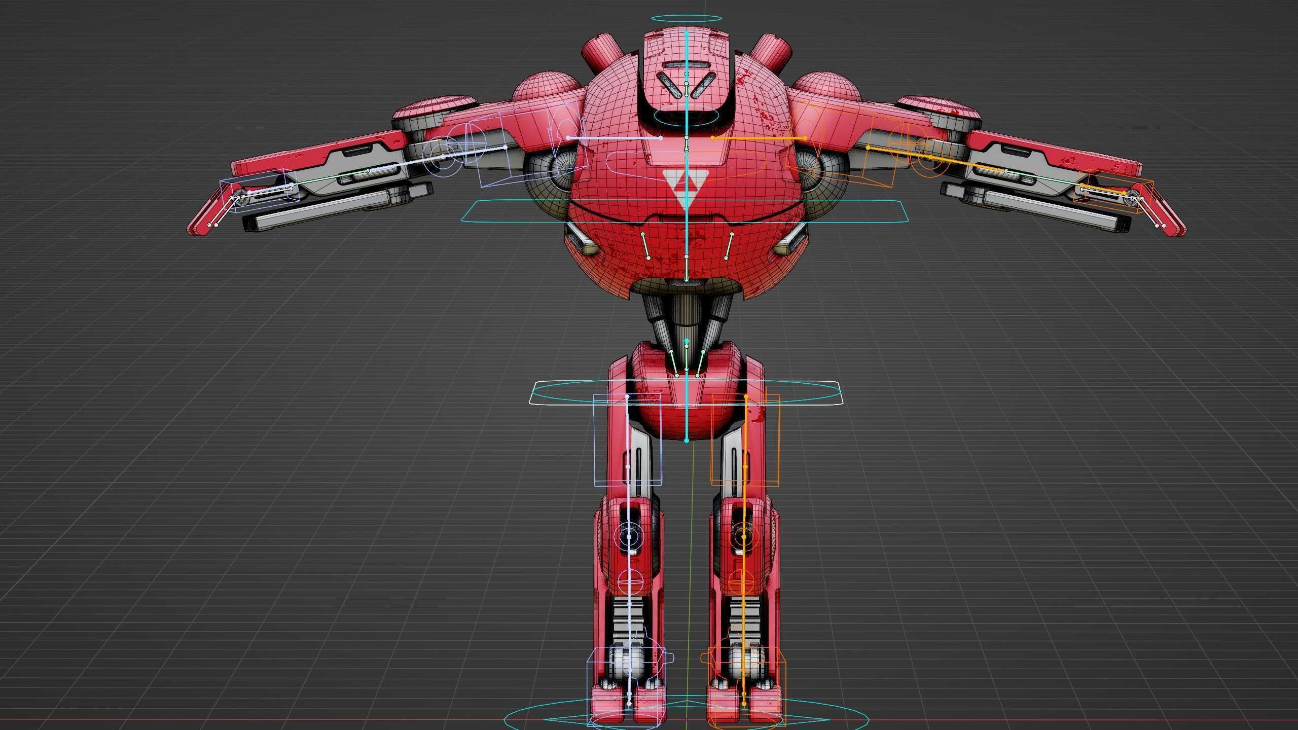 COMBAT DROID OZ-200 Rigged for Unreal Engine - Unity - MIXAMO 3D model_39