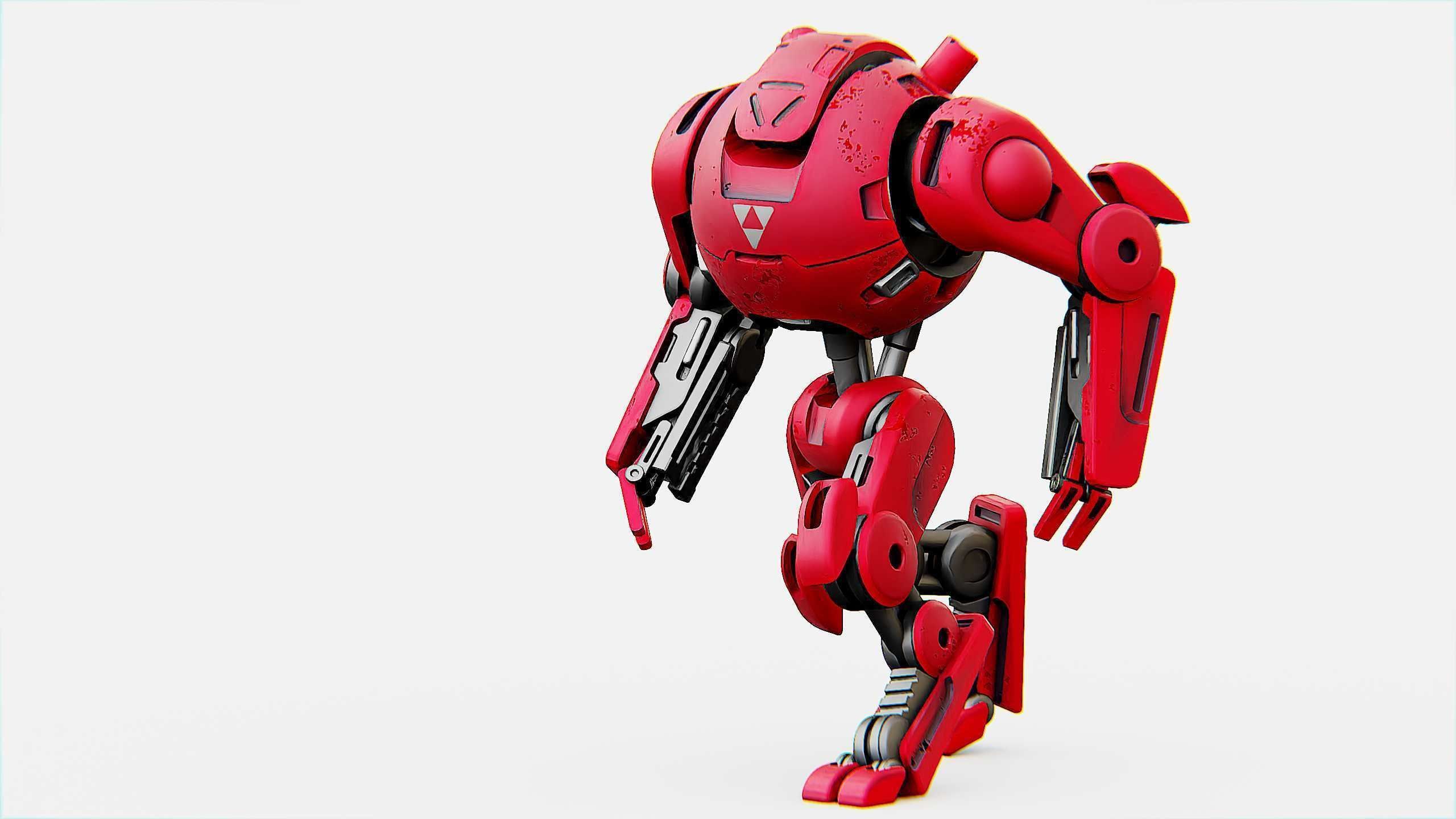 COMBAT DROID OZ-200 Rigged for Unreal Engine - Unity - MIXAMO 3D model_26