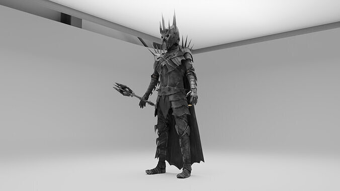 Sauron from Lord of the Rings Low-poly 3D model