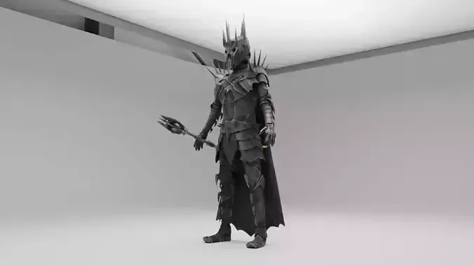 Sauron from Lord of the Rings Low-poly 3D model