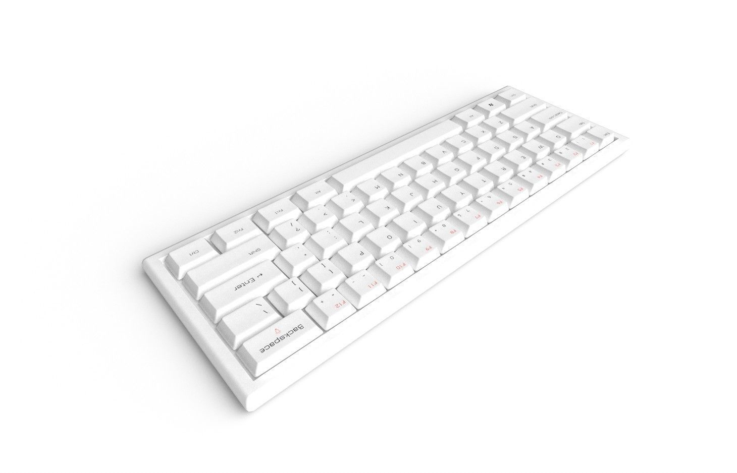 Pc Keyboard M05 White Low-poly 3D model_6