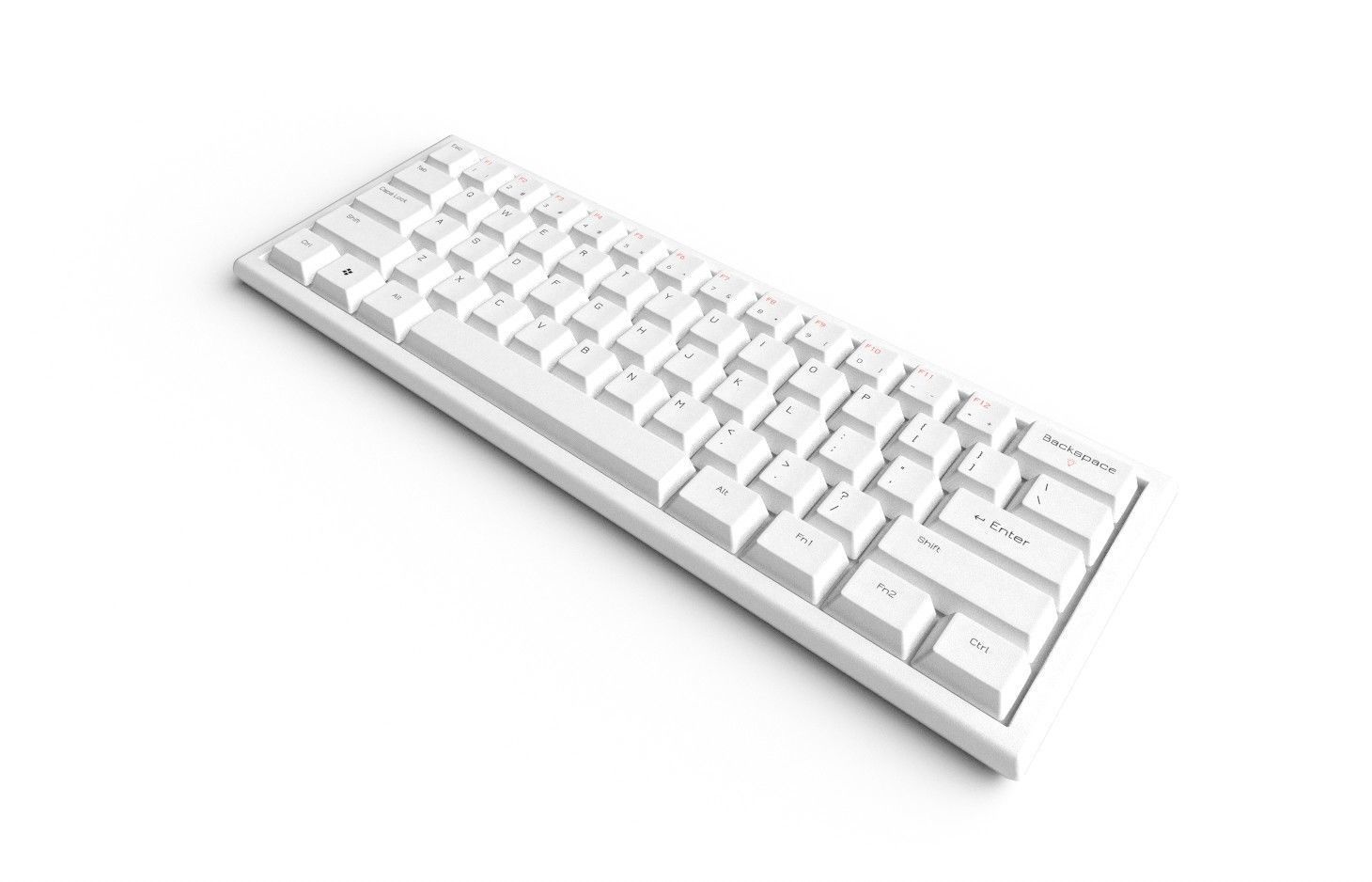 Pc Keyboard M05 White Low-poly 3D model_4