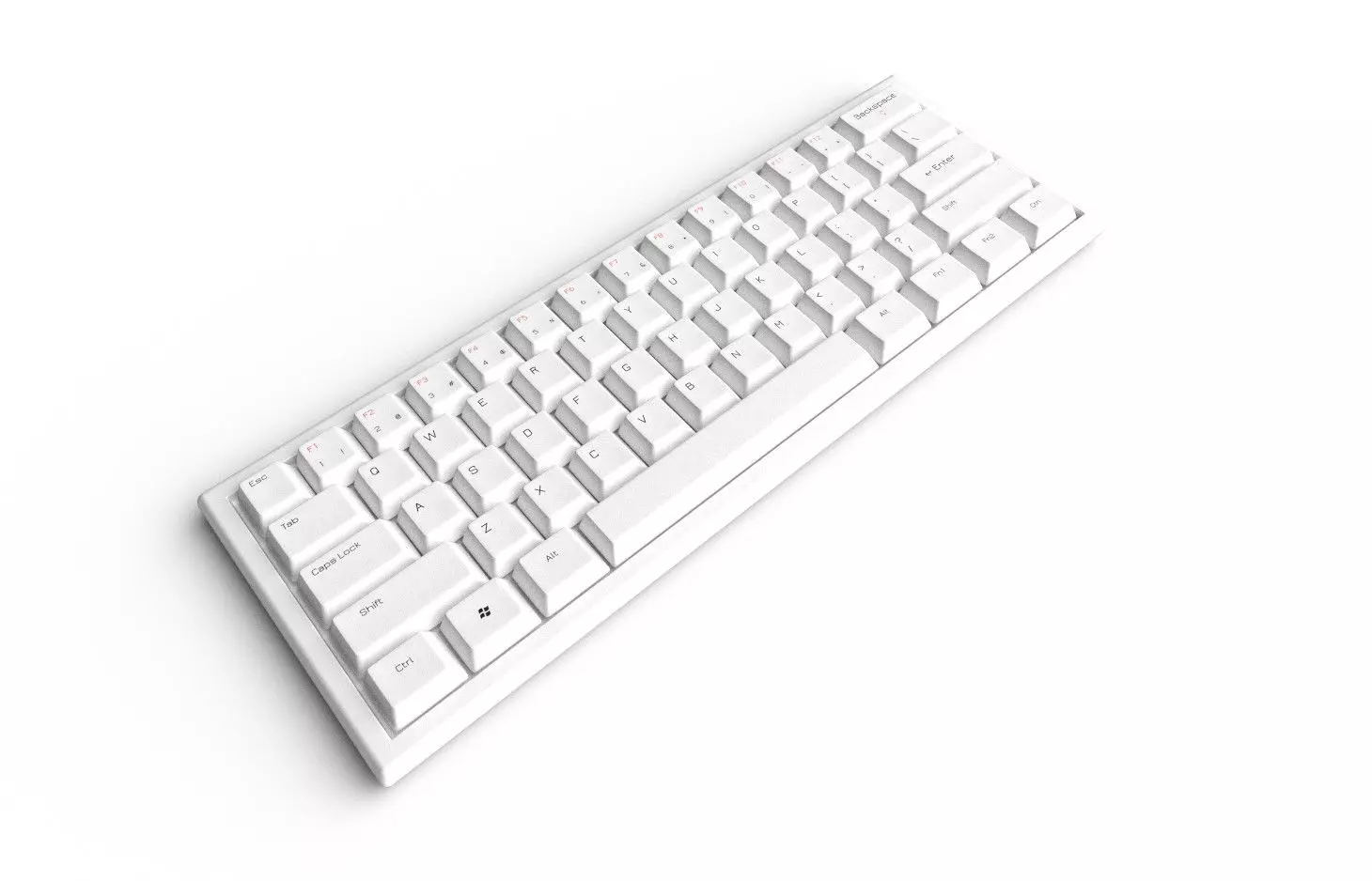 Pc Keyboard M05 White Low-poly 3D model_0