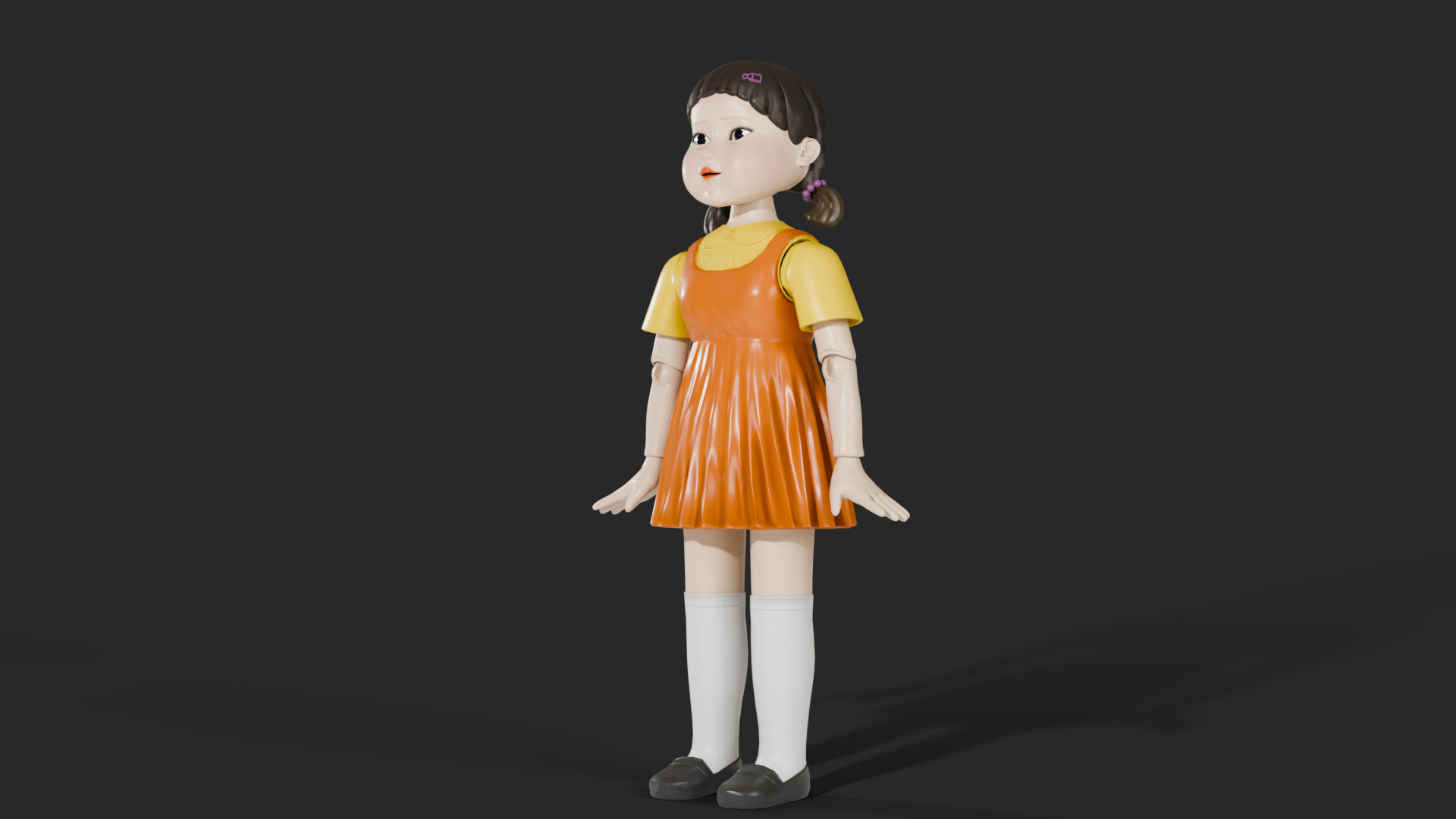 Squid Game Doll 3D Model - High-Quality Game-Ready Asset Low-poly 3D model_2