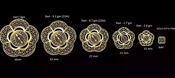 Turkish Kuwaiti dubai style Jali sets 061 3D print model