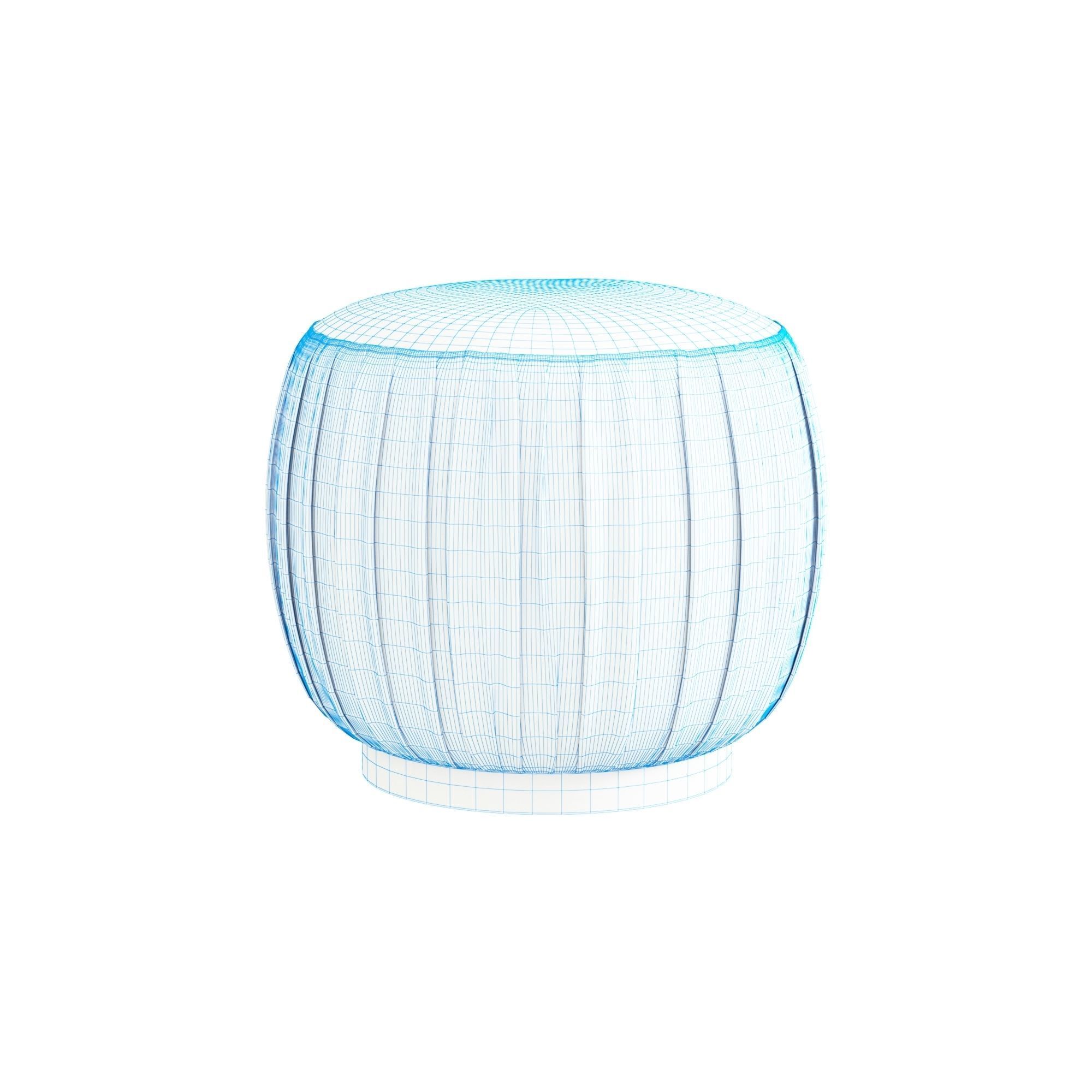 Ruched Ottoman - Luxurious 3D Model 3D model_4