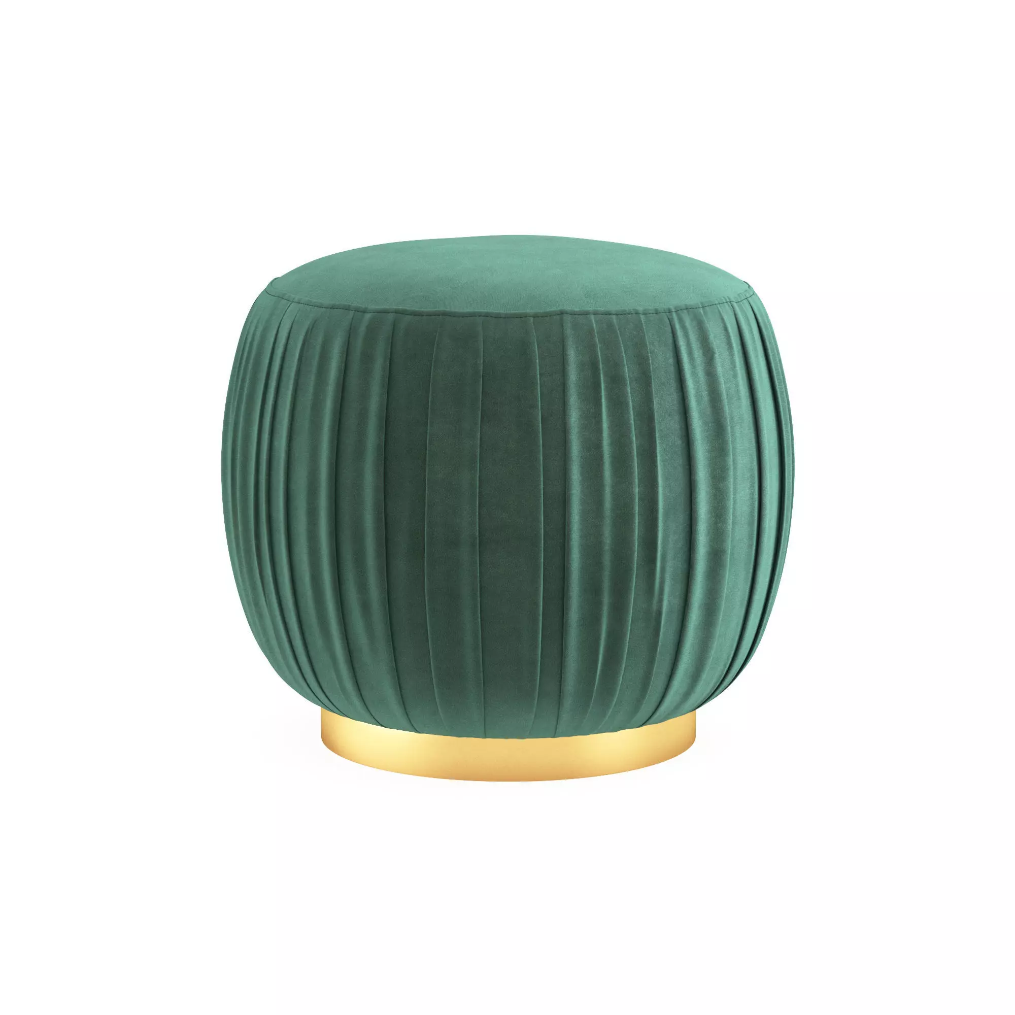 Ruched Ottoman - Luxurious 3D Model 3D model_0