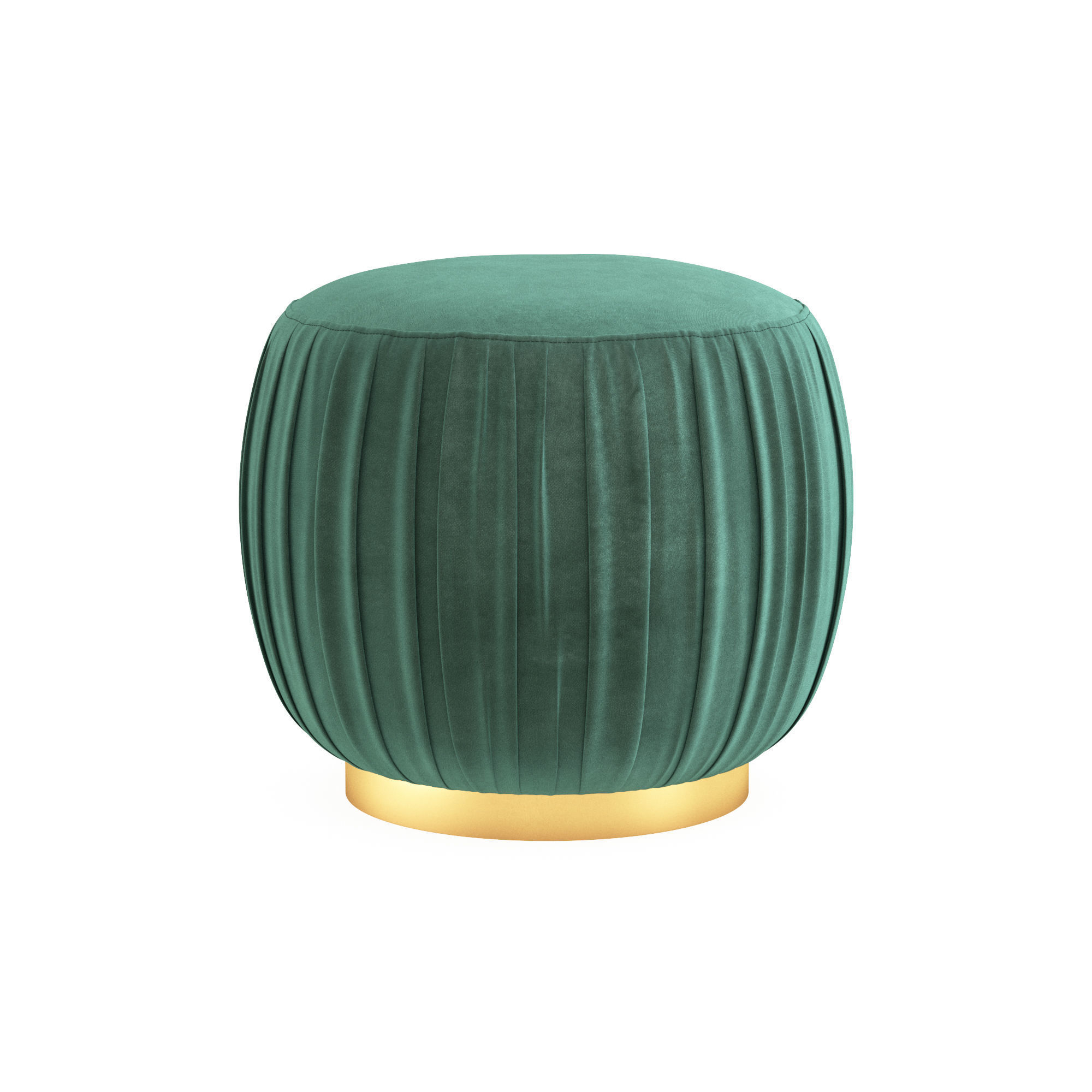Ruched Ottoman - Luxurious 3D Model 3D model_1