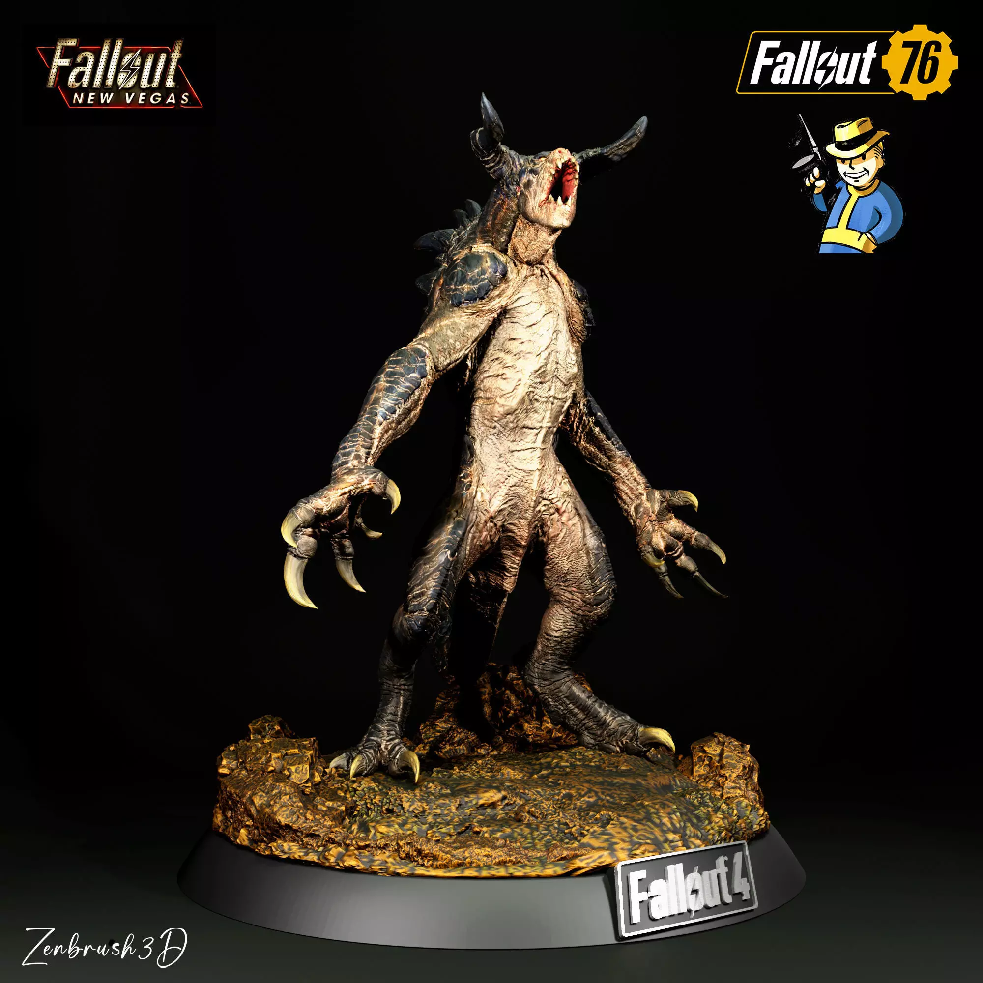 FALLOUT - DEATHCLAW - STL - 3D PRINTING 3D print model_0