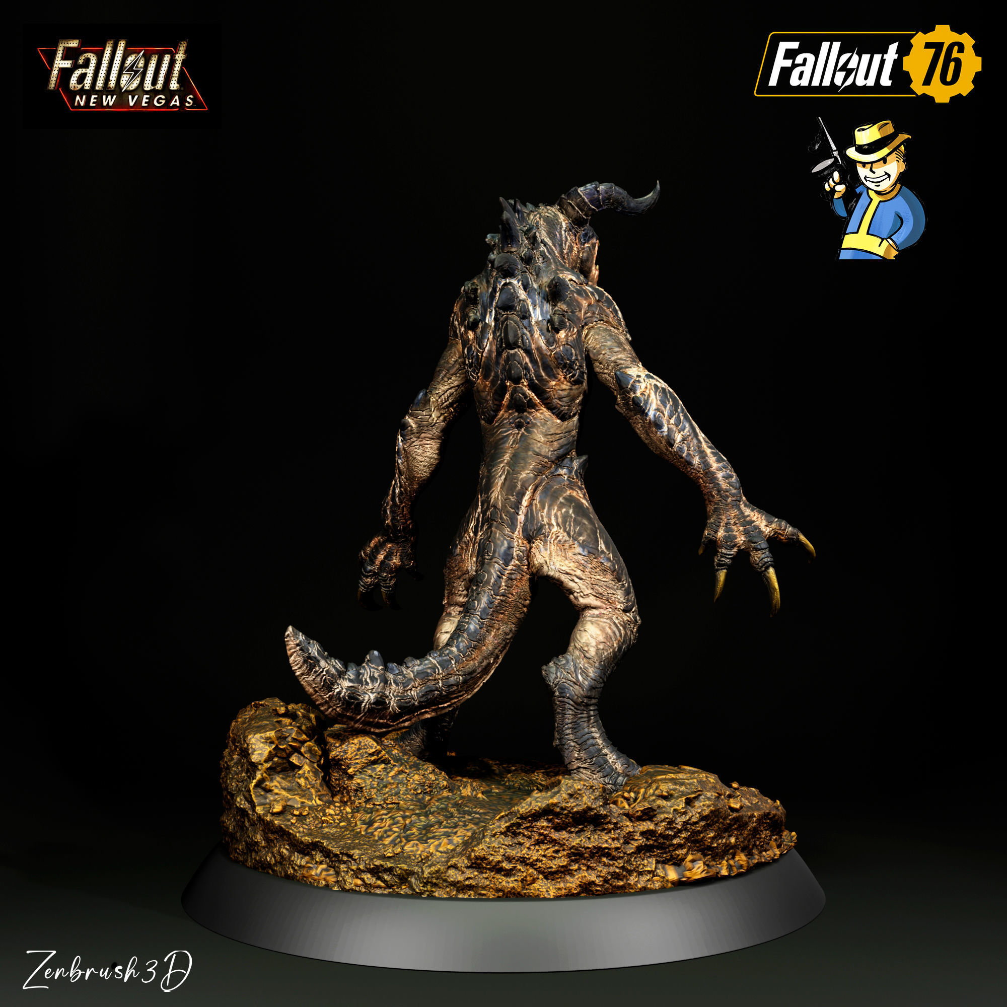 FALLOUT - DEATHCLAW - STL - 3D PRINTING 3D print model_4