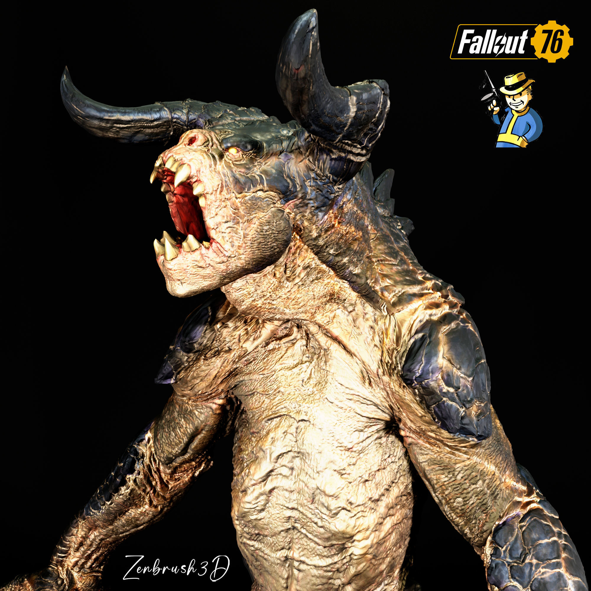 FALLOUT - DEATHCLAW - STL - 3D PRINTING 3D print model_2