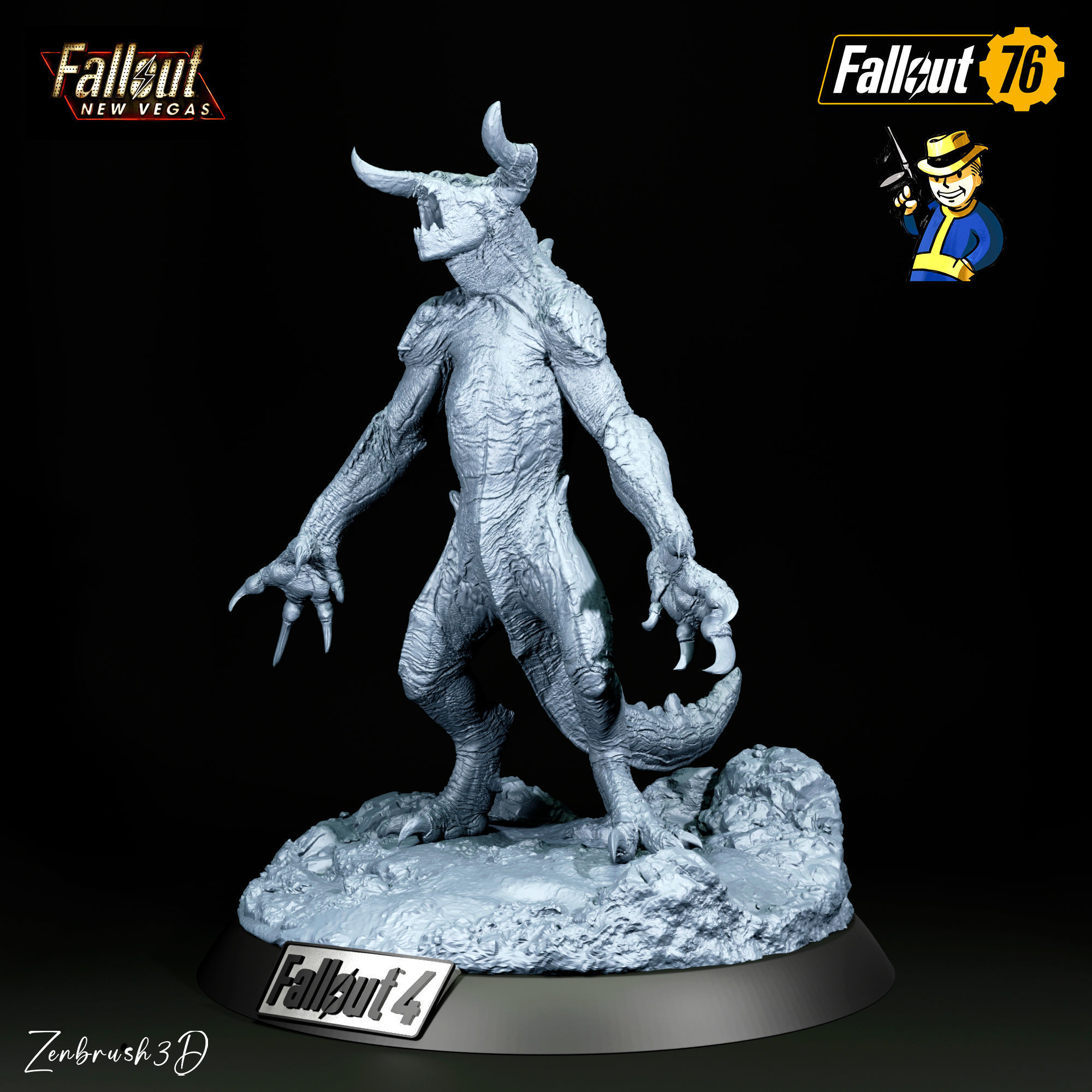 FALLOUT - DEATHCLAW - STL - 3D PRINTING 3D print model_5