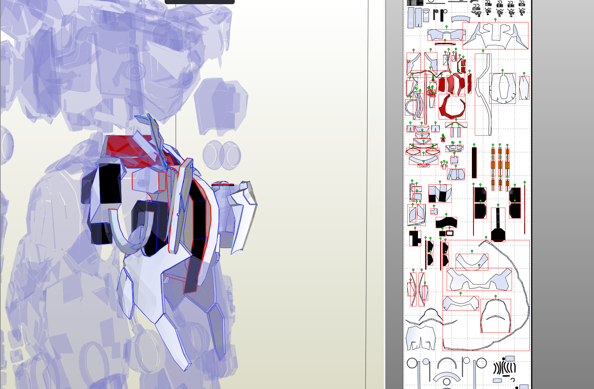 Gundam Aerial Cosplay Pepakura Unfold  3D print model_8