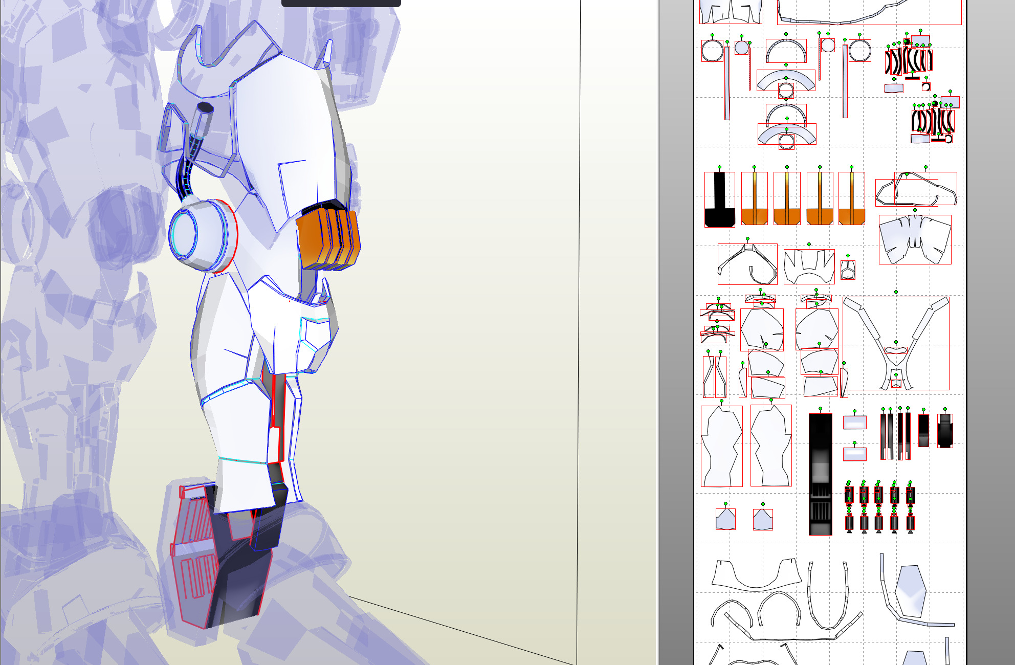 Gundam Aerial Cosplay Pepakura Unfold  3D print model_5