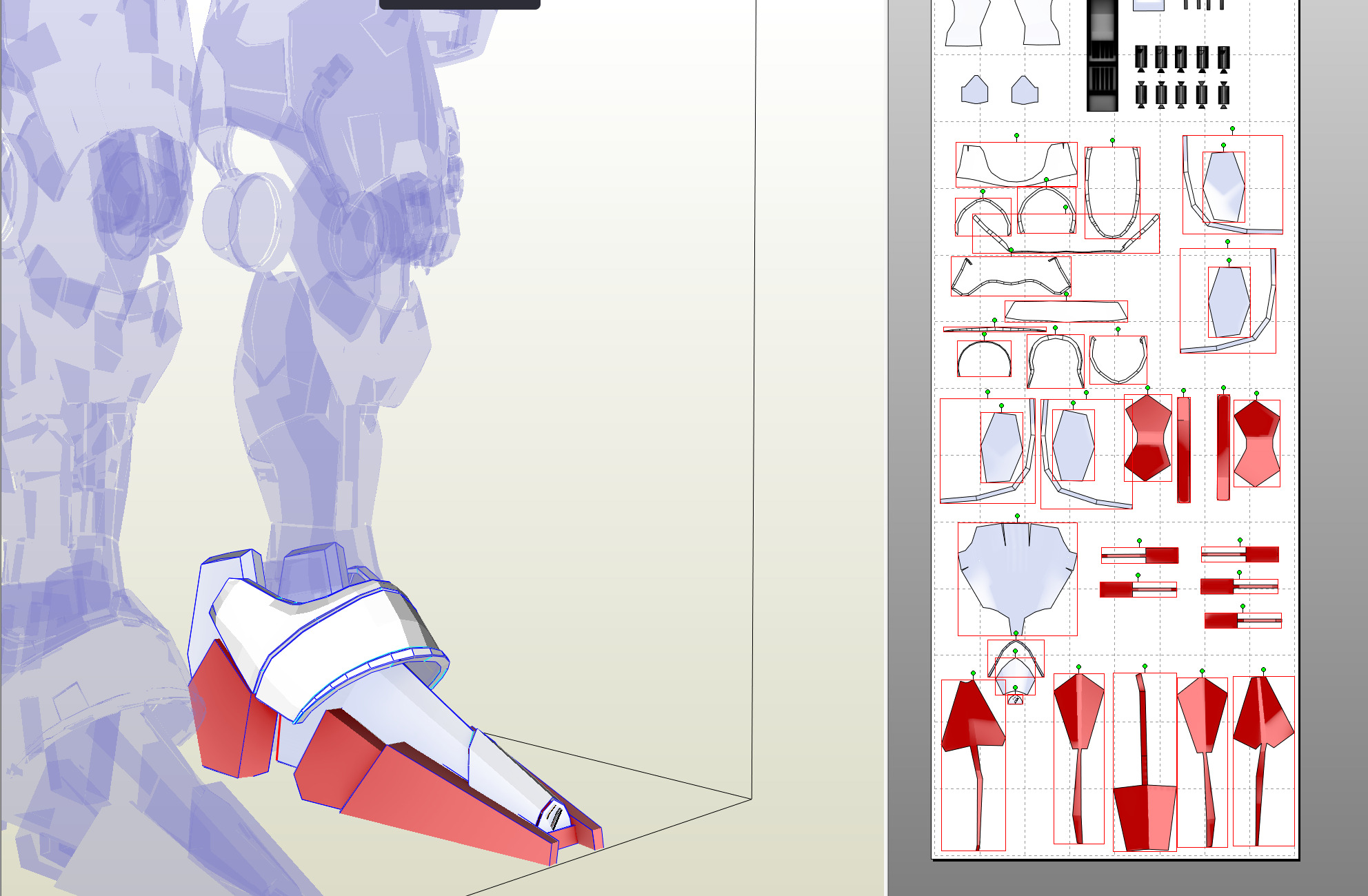 Gundam Aerial Cosplay Pepakura Unfold  3D print model_7