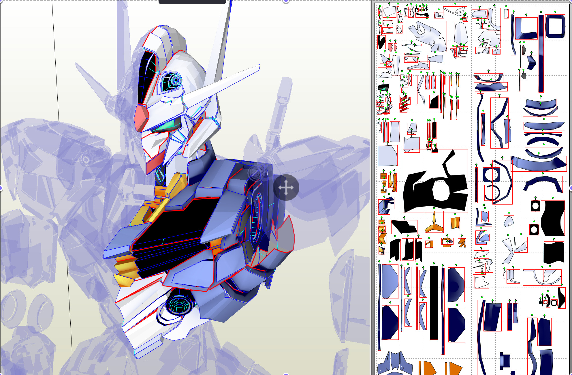 Gundam Aerial Cosplay Pepakura Unfold  3D print model_6