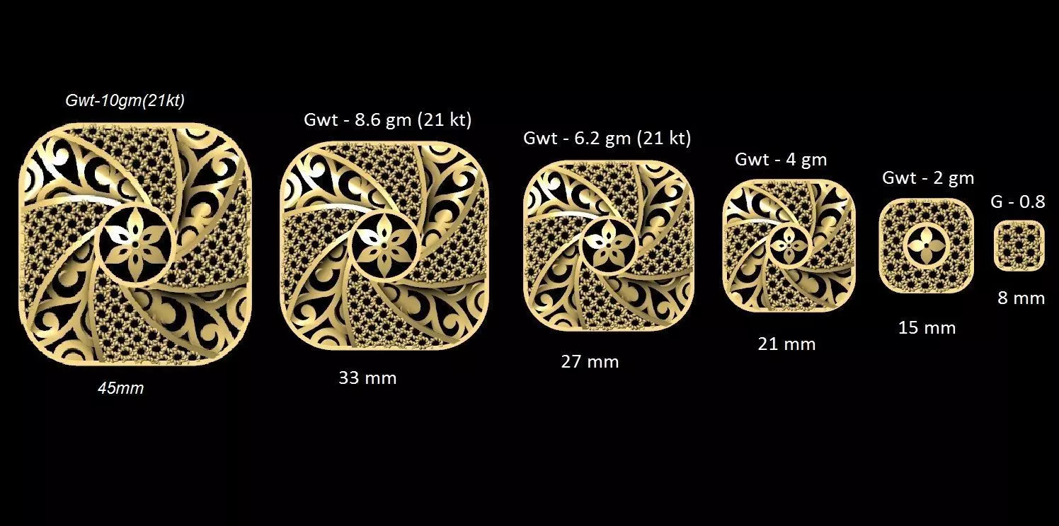 Turkish Kuwaiti dubai style Jali sets 034 3D print model