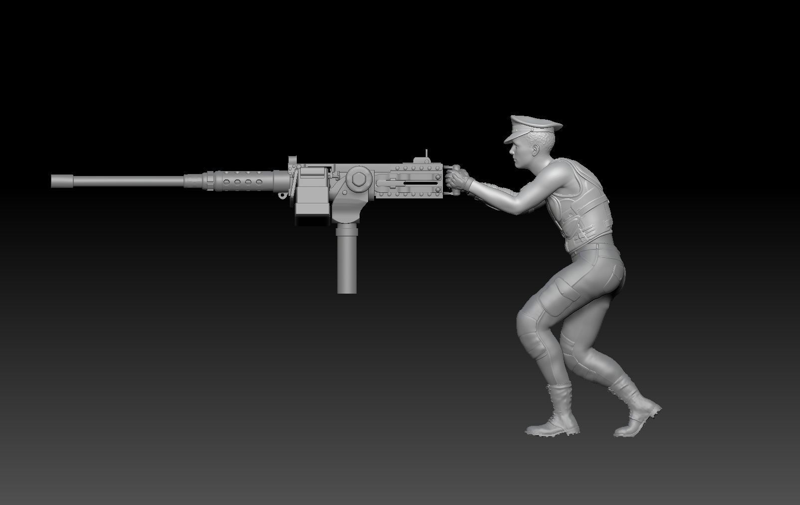 APOCALYPSE CAPTAIN MECHA MILITARY 1 3D print model_2