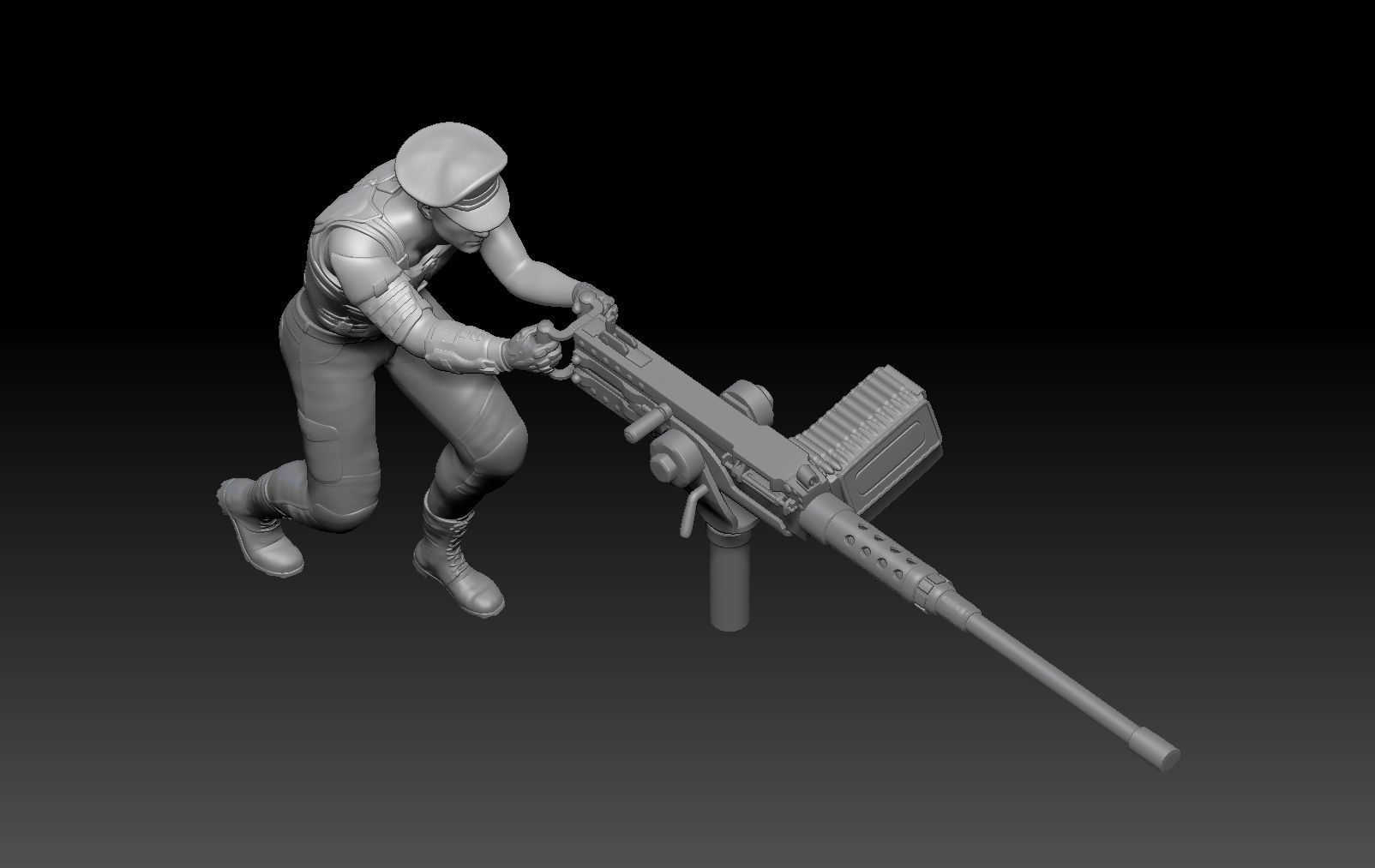 APOCALYPSE CAPTAIN MECHA MILITARY 1 3D print model_6