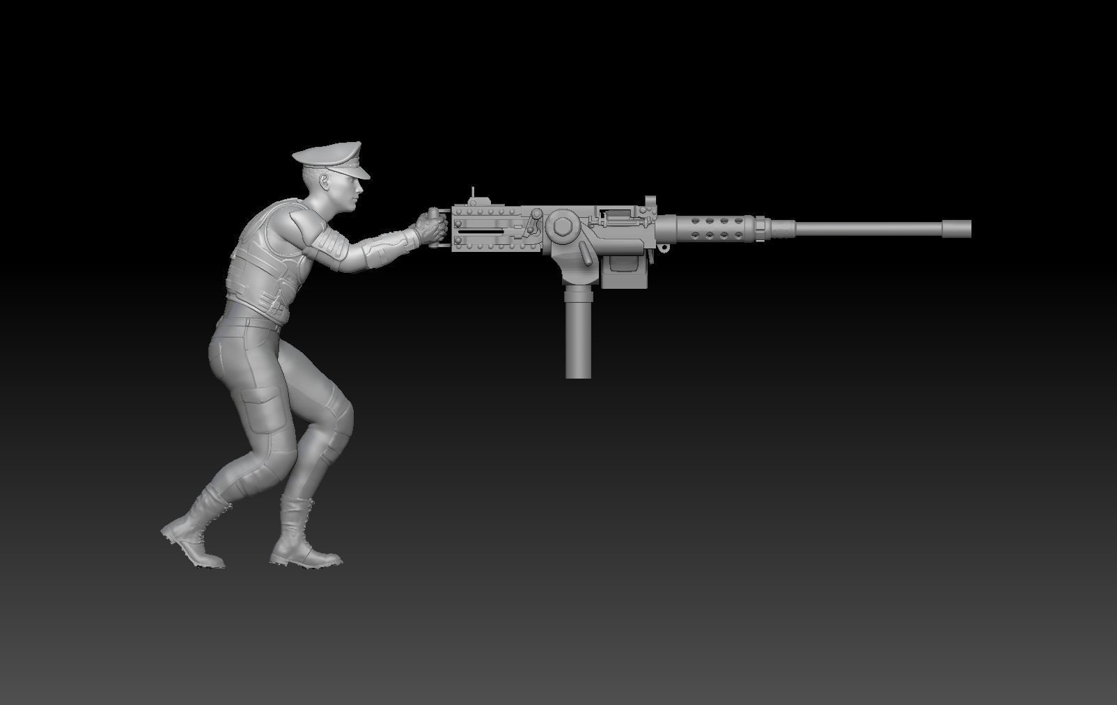 APOCALYPSE CAPTAIN MECHA MILITARY 1 3D print model_5