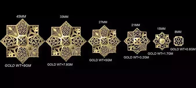 Turkish Kuwaiti dubai style Jali sets 019 3D print model