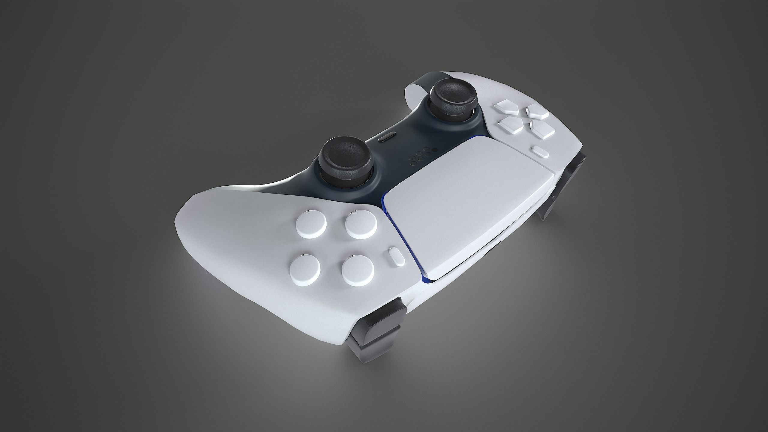 Playstation 5 Dualsense controller Low-poly 3D model_6