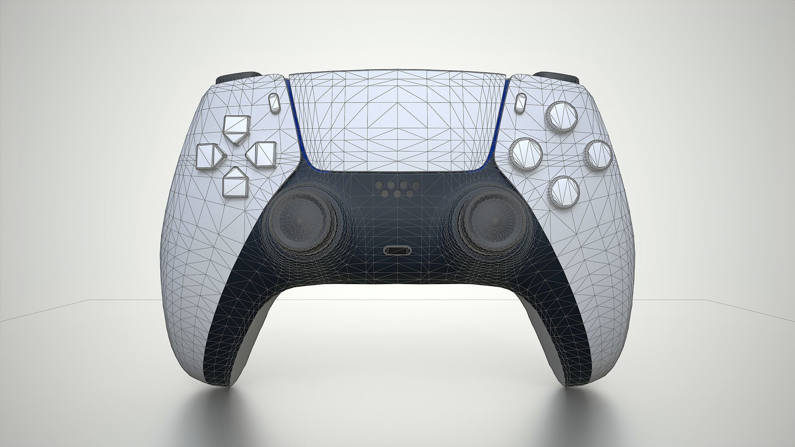 Playstation 5 Dualsense controller Low-poly 3D model_4