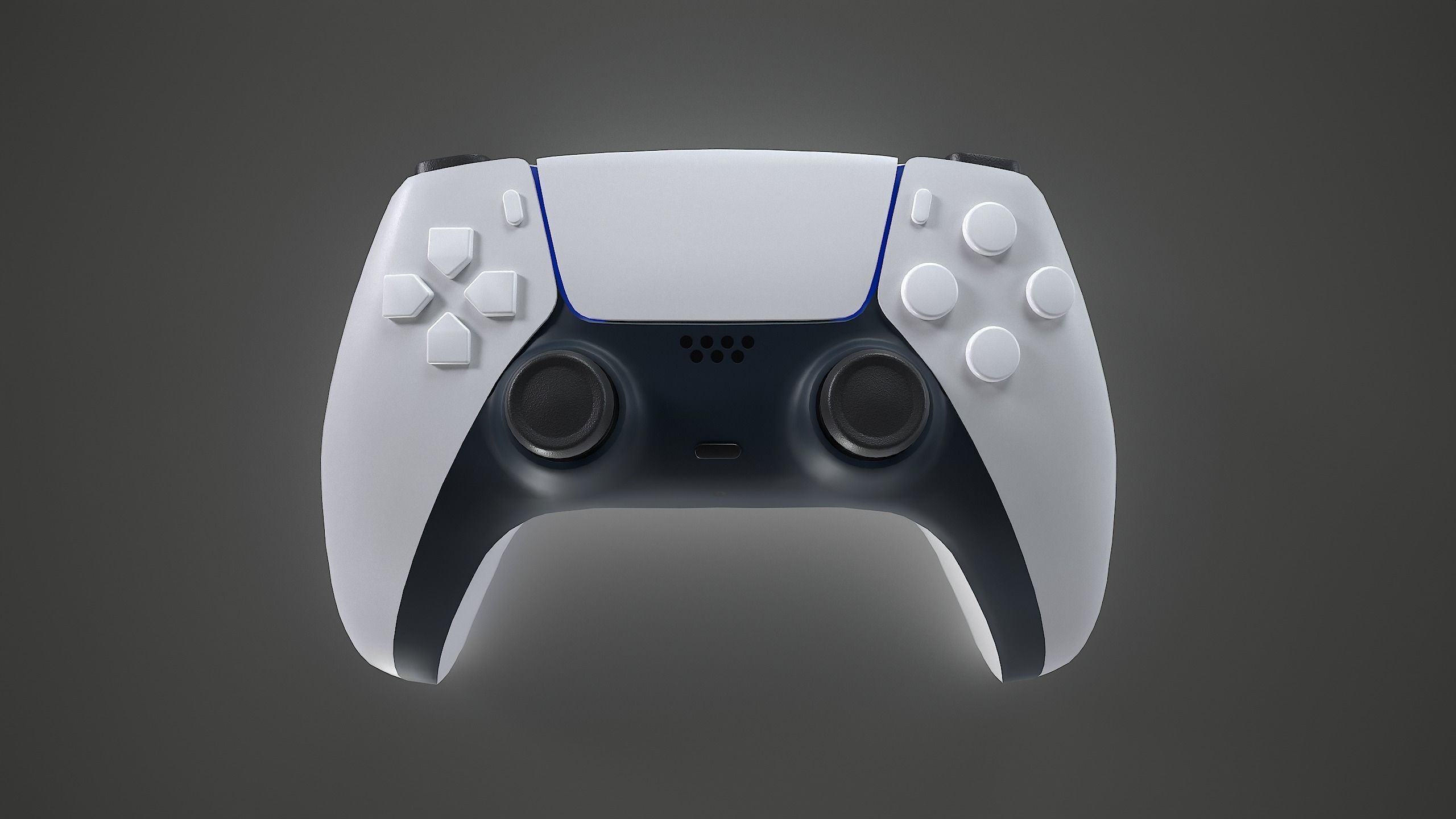 Playstation 5 Dualsense controller Low-poly 3D model_5