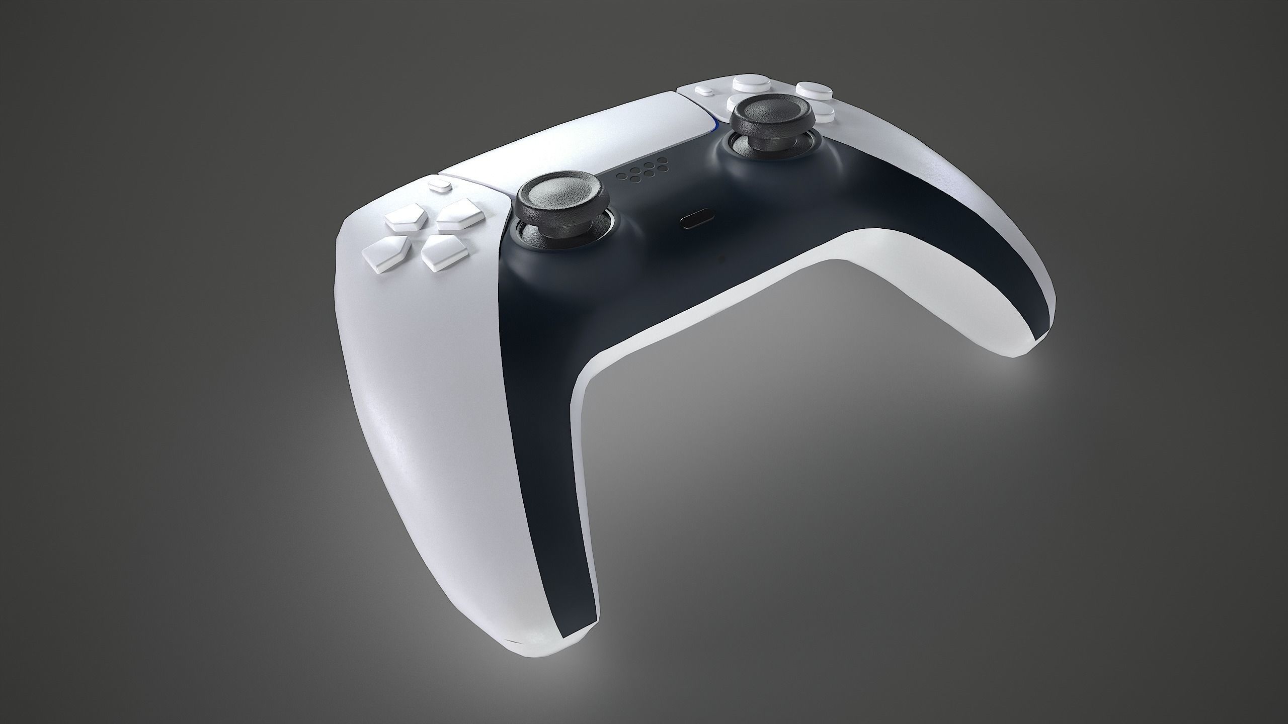 Playstation 5 Dualsense controller Low-poly 3D model_9
