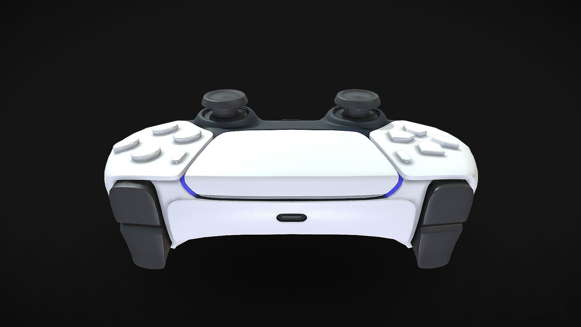 Playstation 5 Dualsense controller Low-poly 3D model_8