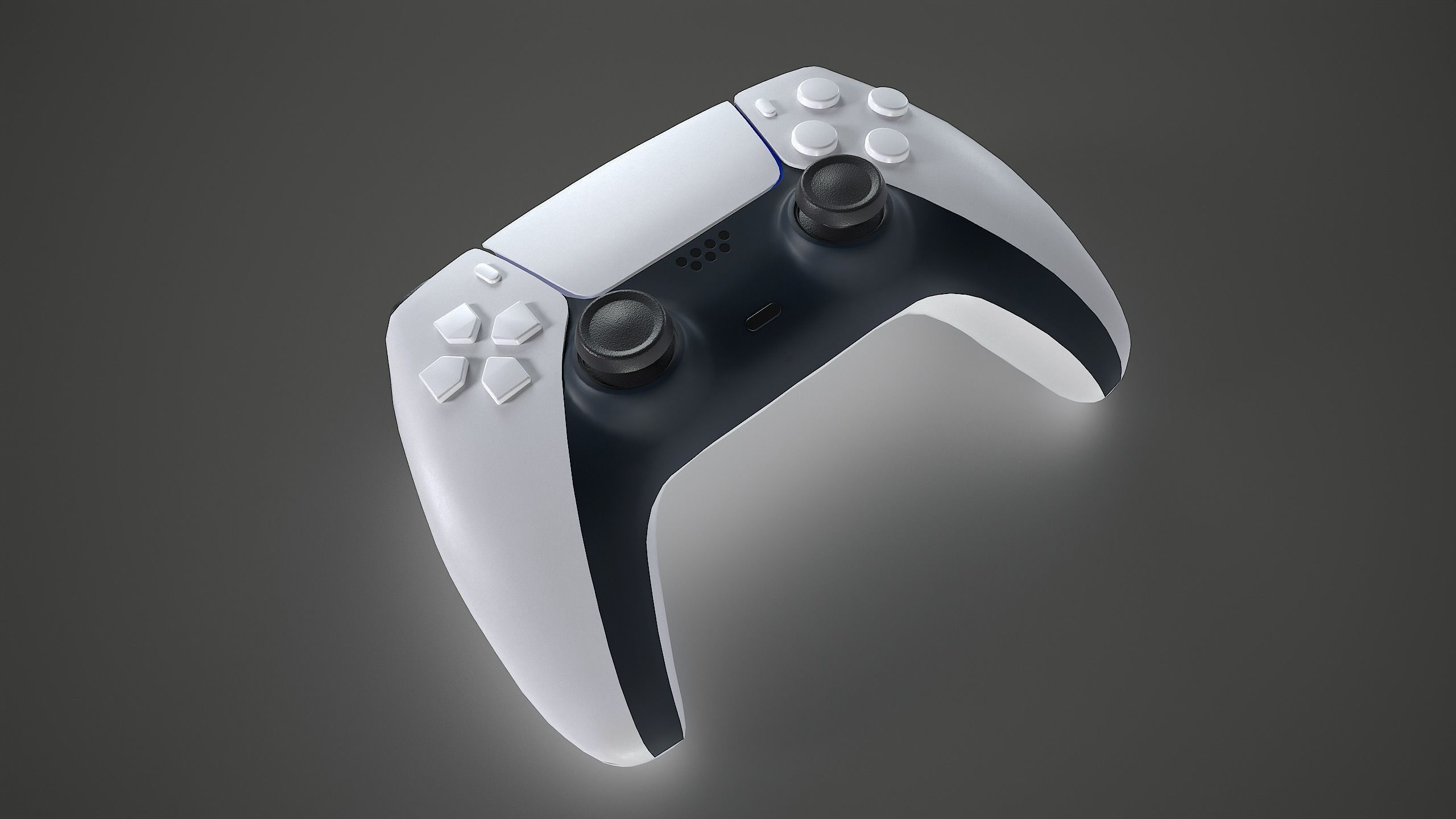 Playstation 5 Dualsense controller Low-poly 3D model_3