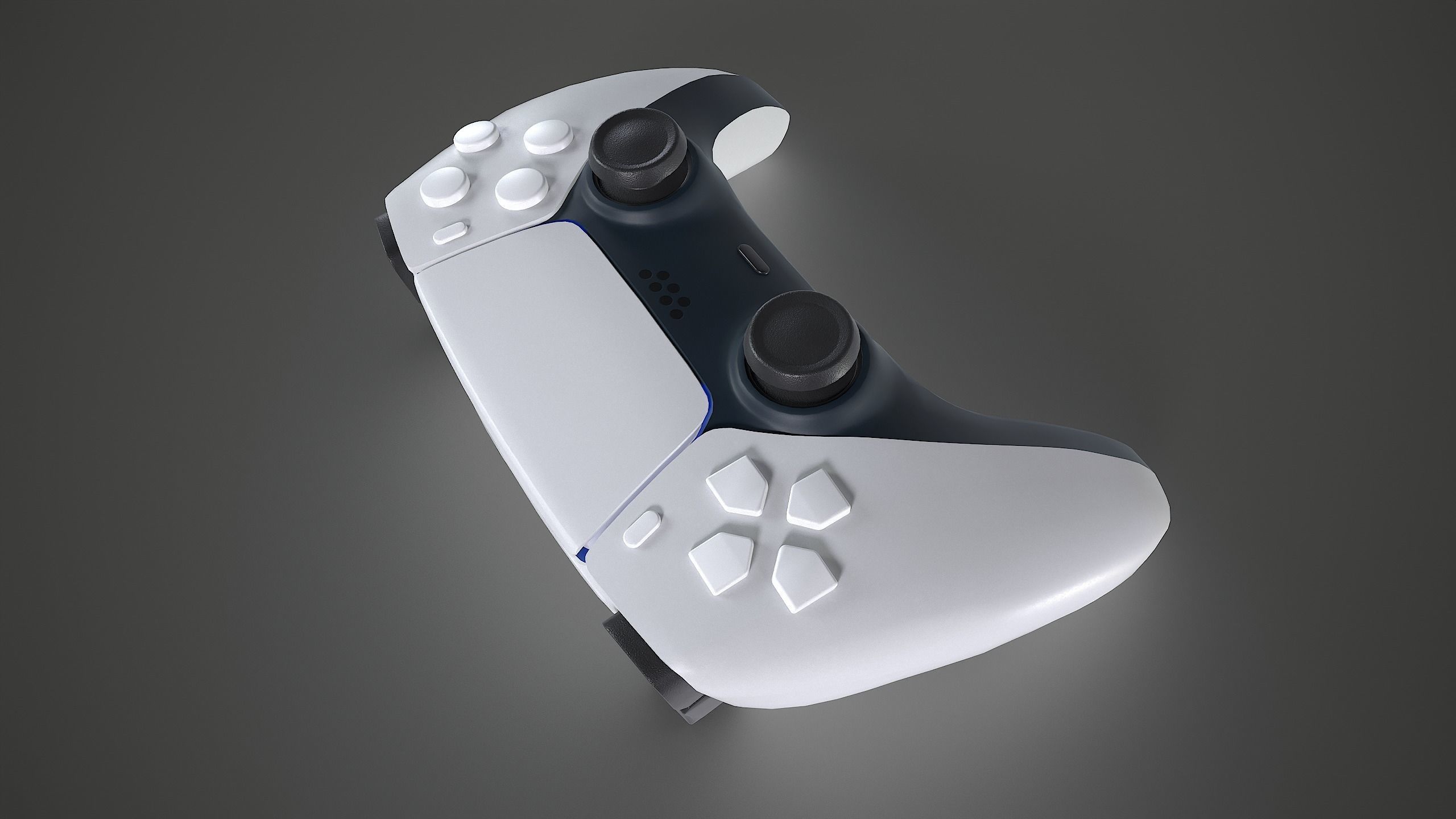 Playstation 5 Dualsense controller Low-poly 3D model_10