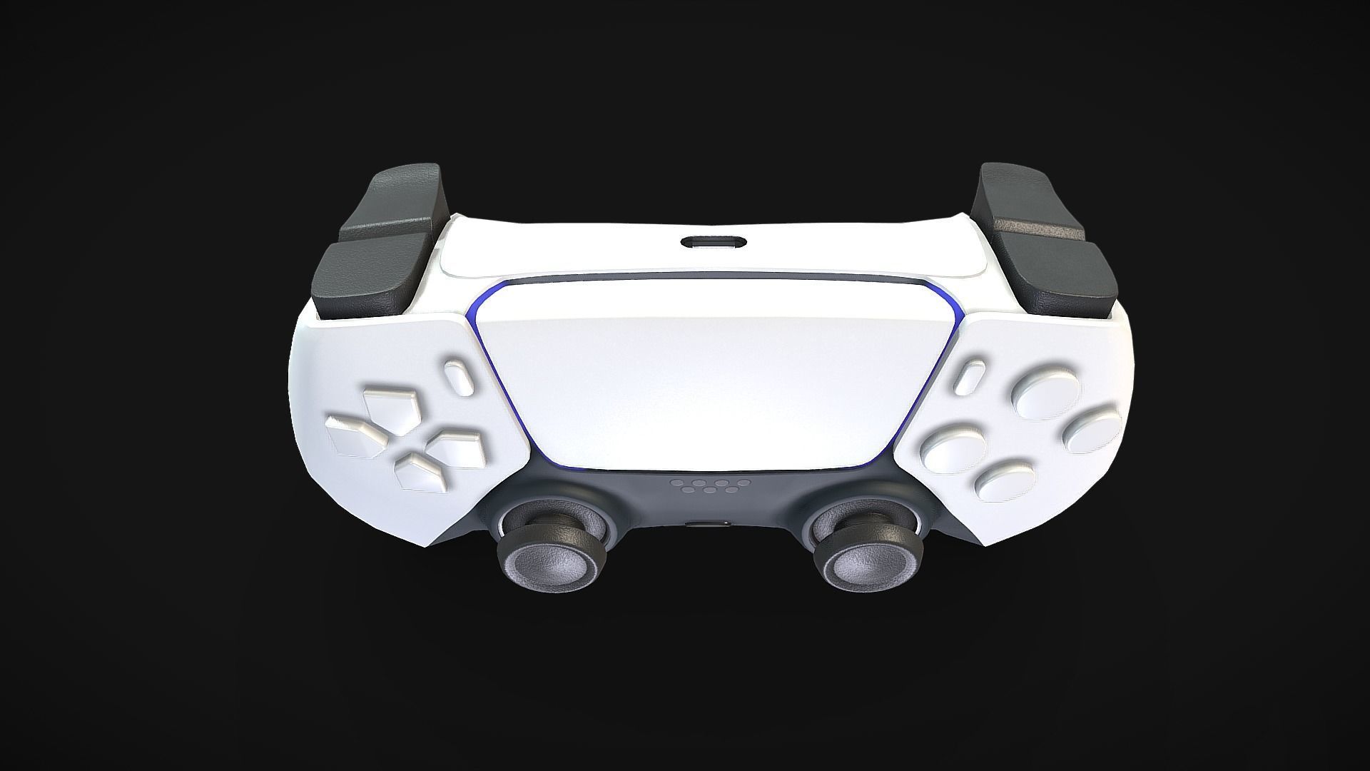 Playstation 5 Dualsense controller Low-poly 3D model_7