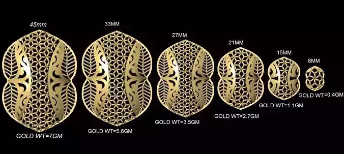 Turkish Kuwaiti dubai style Jali sets 016 3D print model