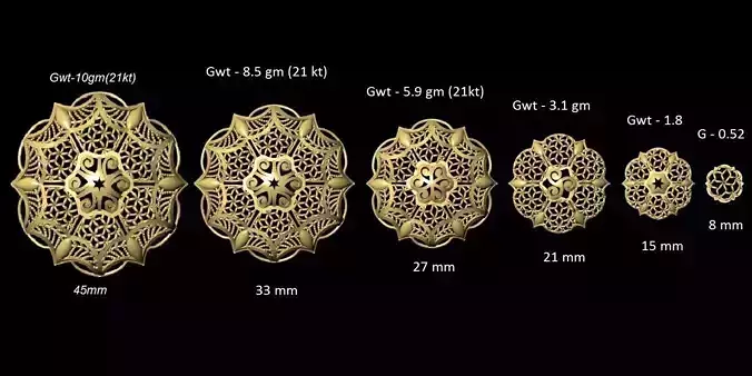 Turkish Kuwaiti dubai style Jali sets 013 3D print model