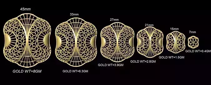 Turkish Kuwaiti dubai style Jali sets 008 3D print model
