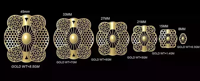 Turkish Kuwaiti dubai style Jali sets 005 3D print model