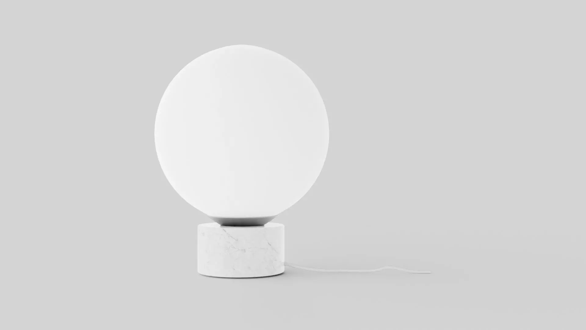 Floor Lamp Marble Low-poly 3D model_0