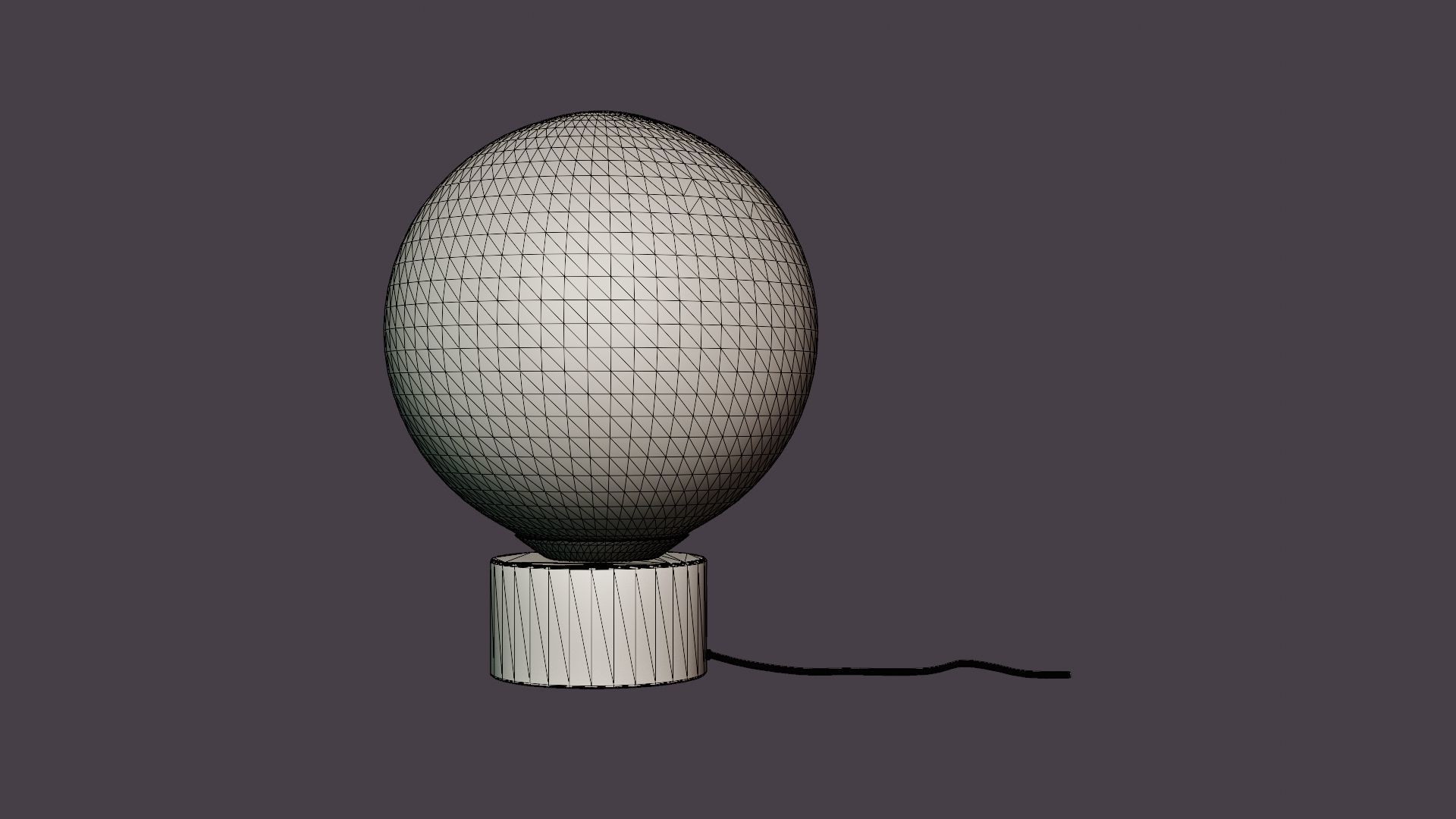 Floor Lamp Marble Low-poly 3D model_3
