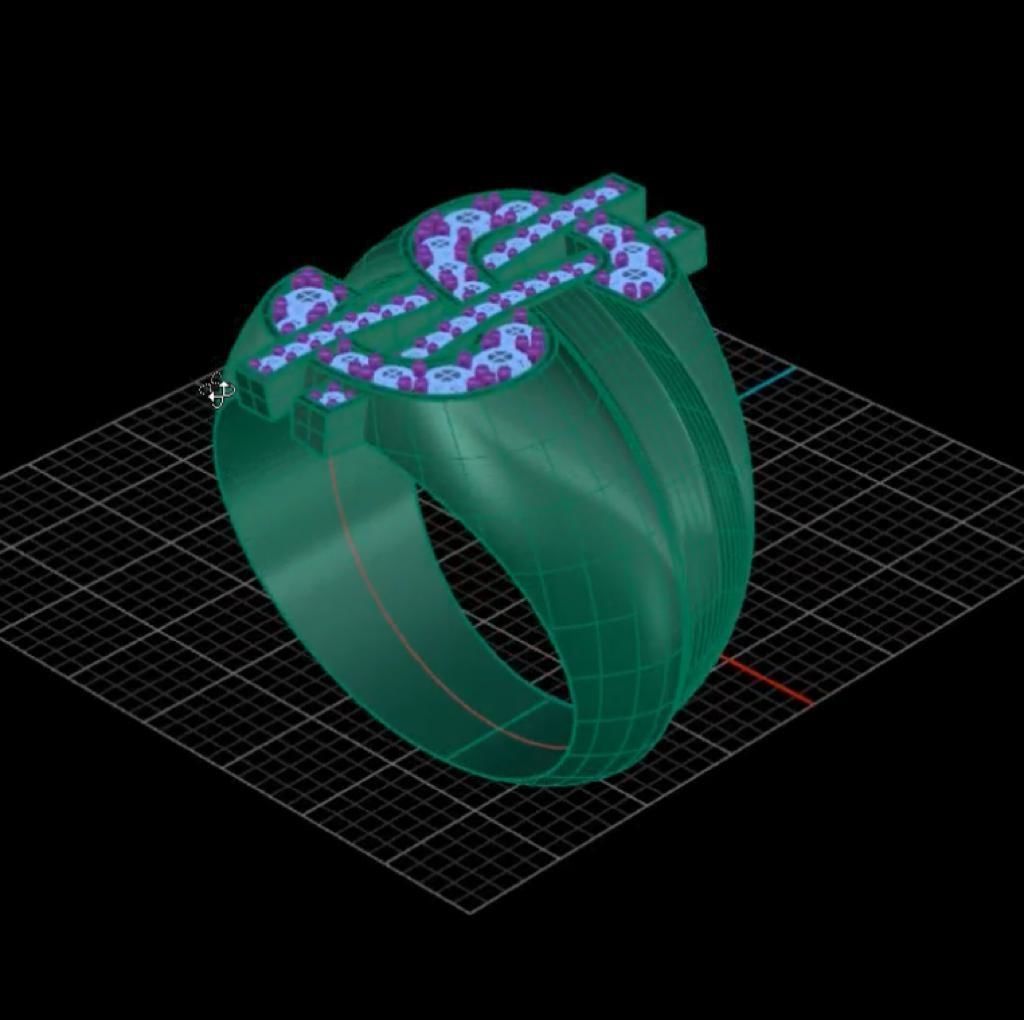 Dollar RIng 3D print model_3