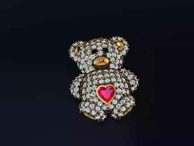 TEDDY BEAR PENDANT 3D print model